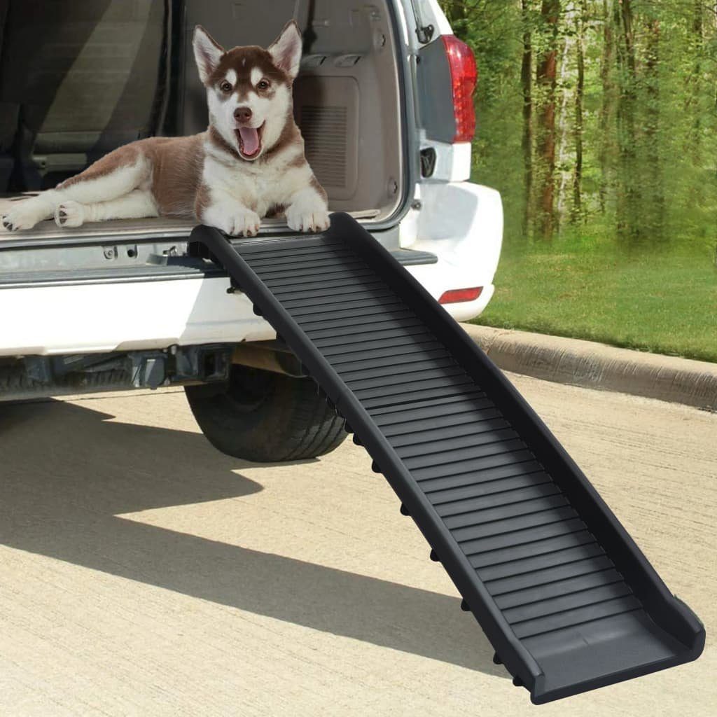 Hunderampe Hundetreppe Auto Kofferraum Treppen Rampe Einstiegshilfe für  Hunde Klappbar Aluminium Auswahl Längen 155 cm Petigi