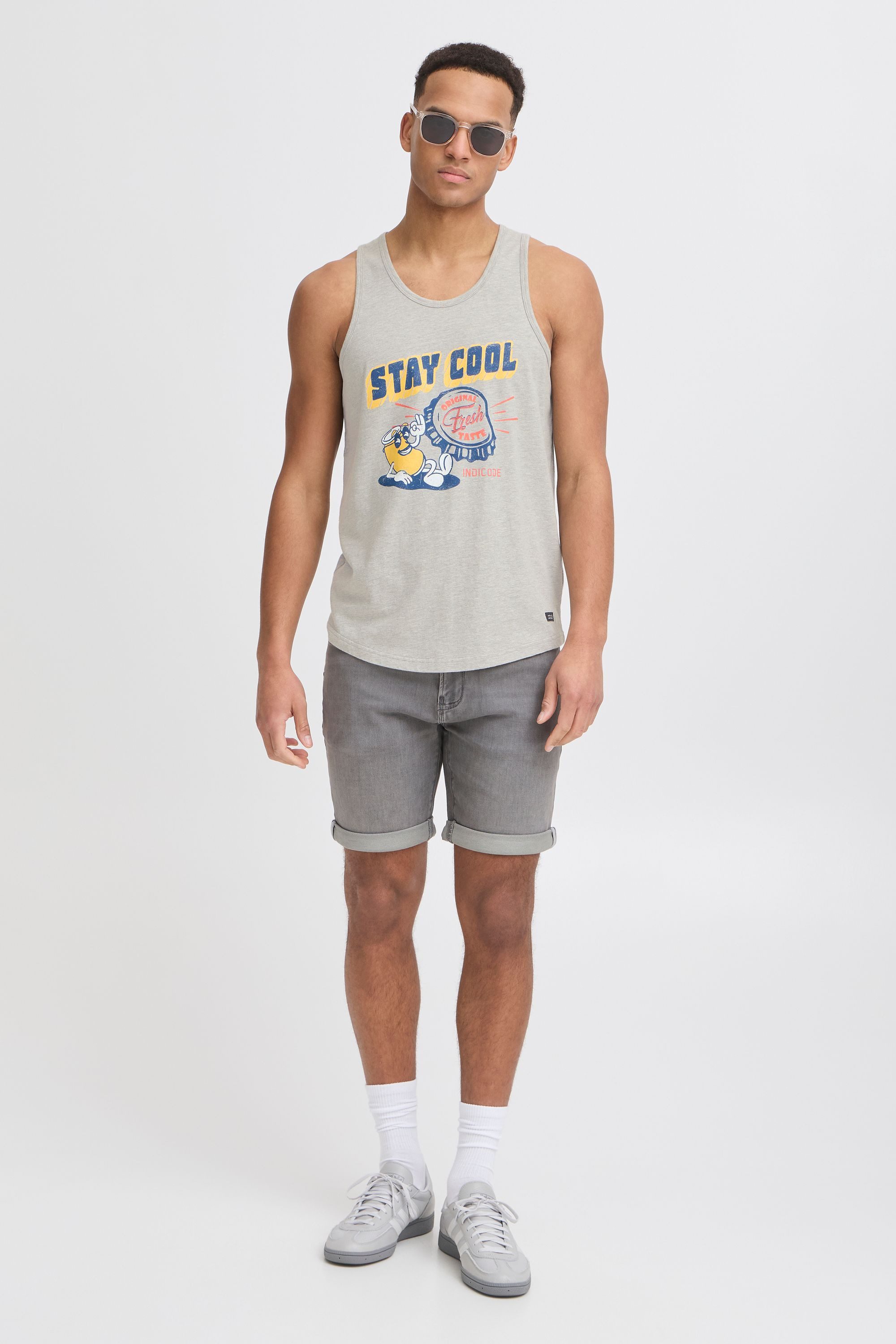 Indicode Rundhalsshirt IDDanis Modernes Tanktop