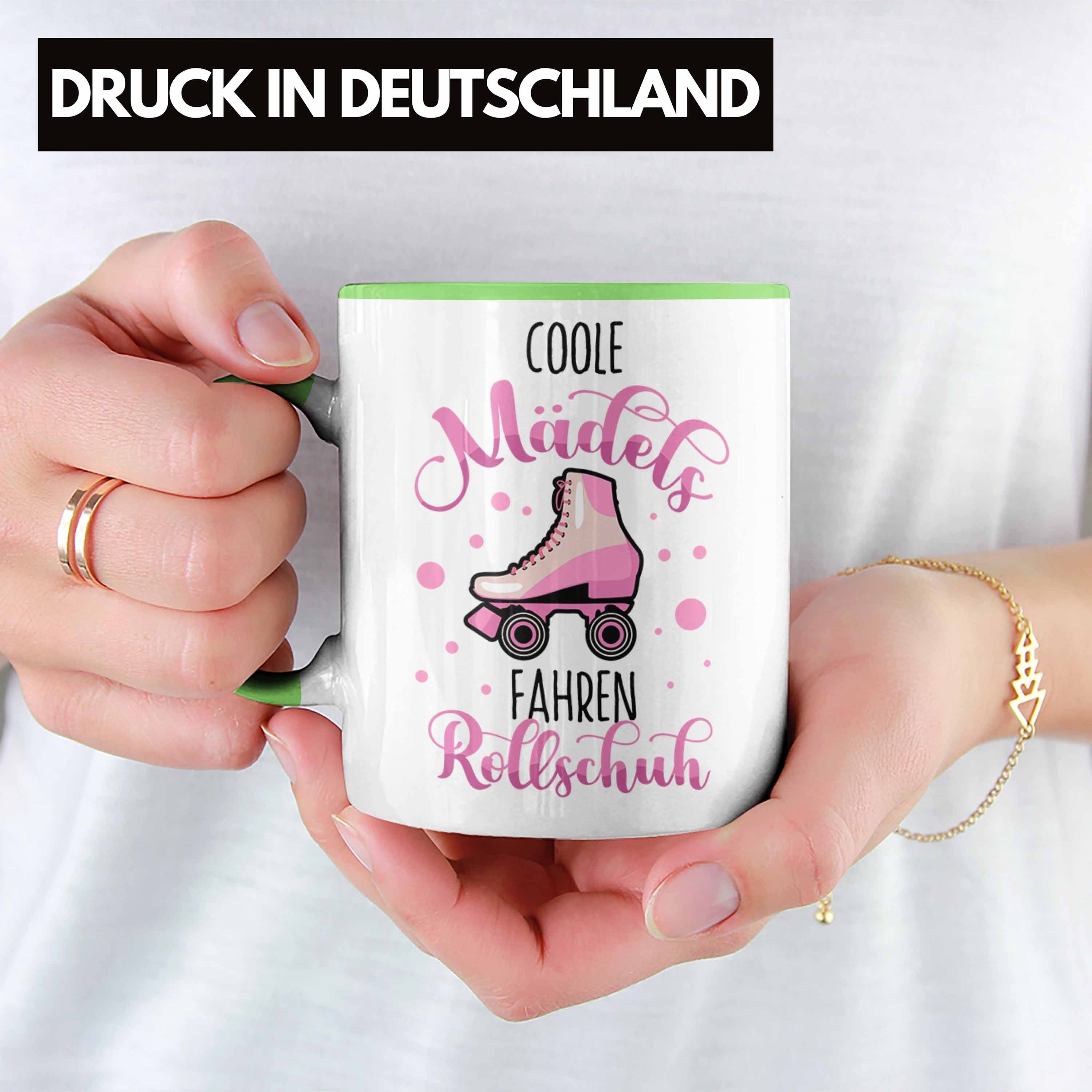 Mädels für Rollschuhfahrerinnen Coole Lustige Rollschuh-Tasse Grün Trendation Tasse Geschenk