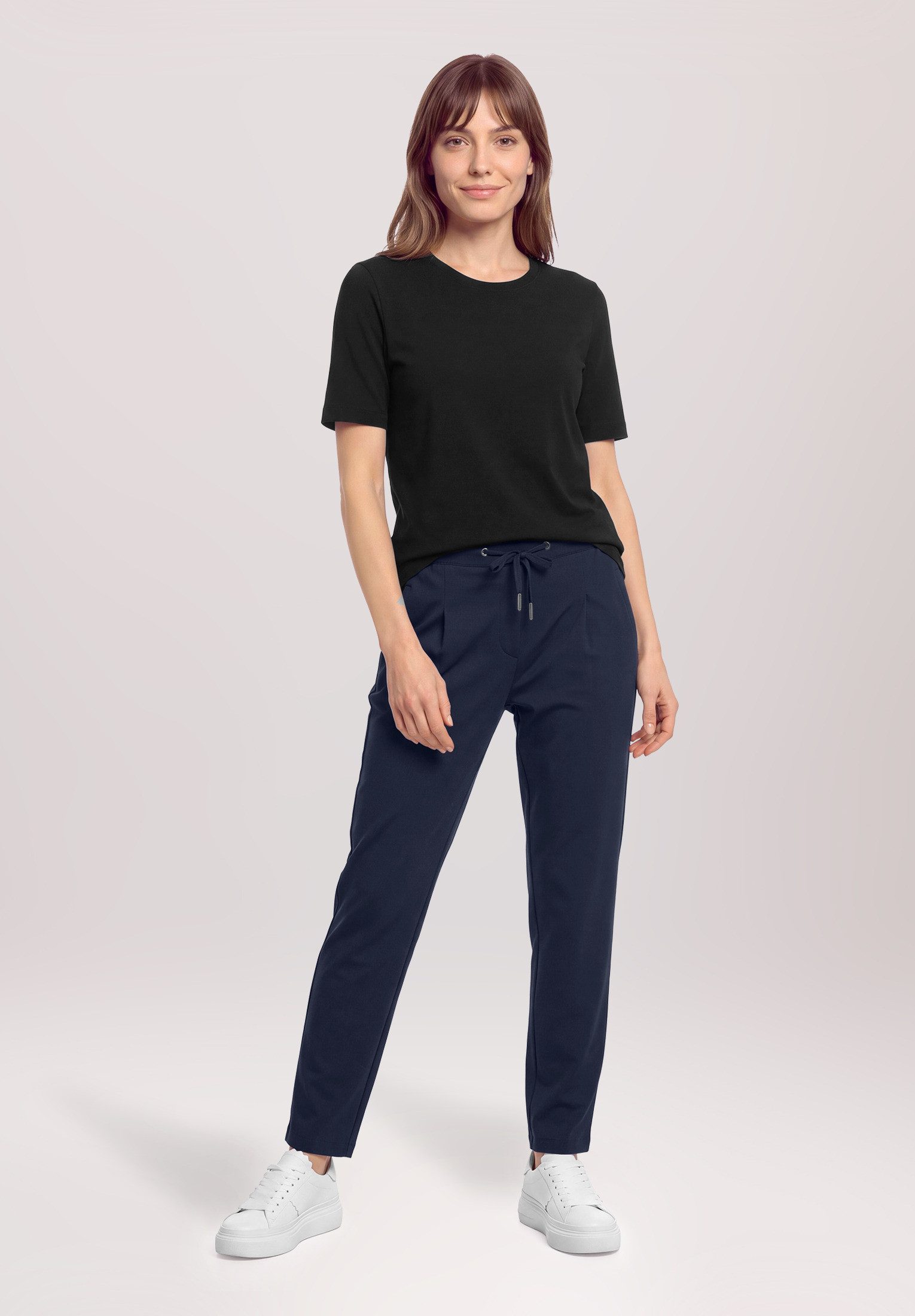 Betty&Co Kurzarmshirt Damen mit Rundhalsausschnitt (1-tlg) Form