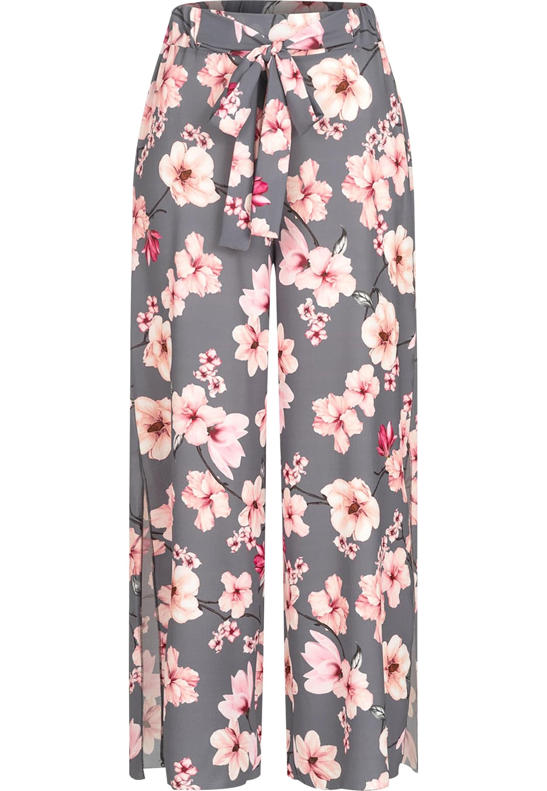 CLOUD 5IVE Stoffhose CLOUD 5IVE High-Waist Sommerhose mit Blumen Print (1-tlg)