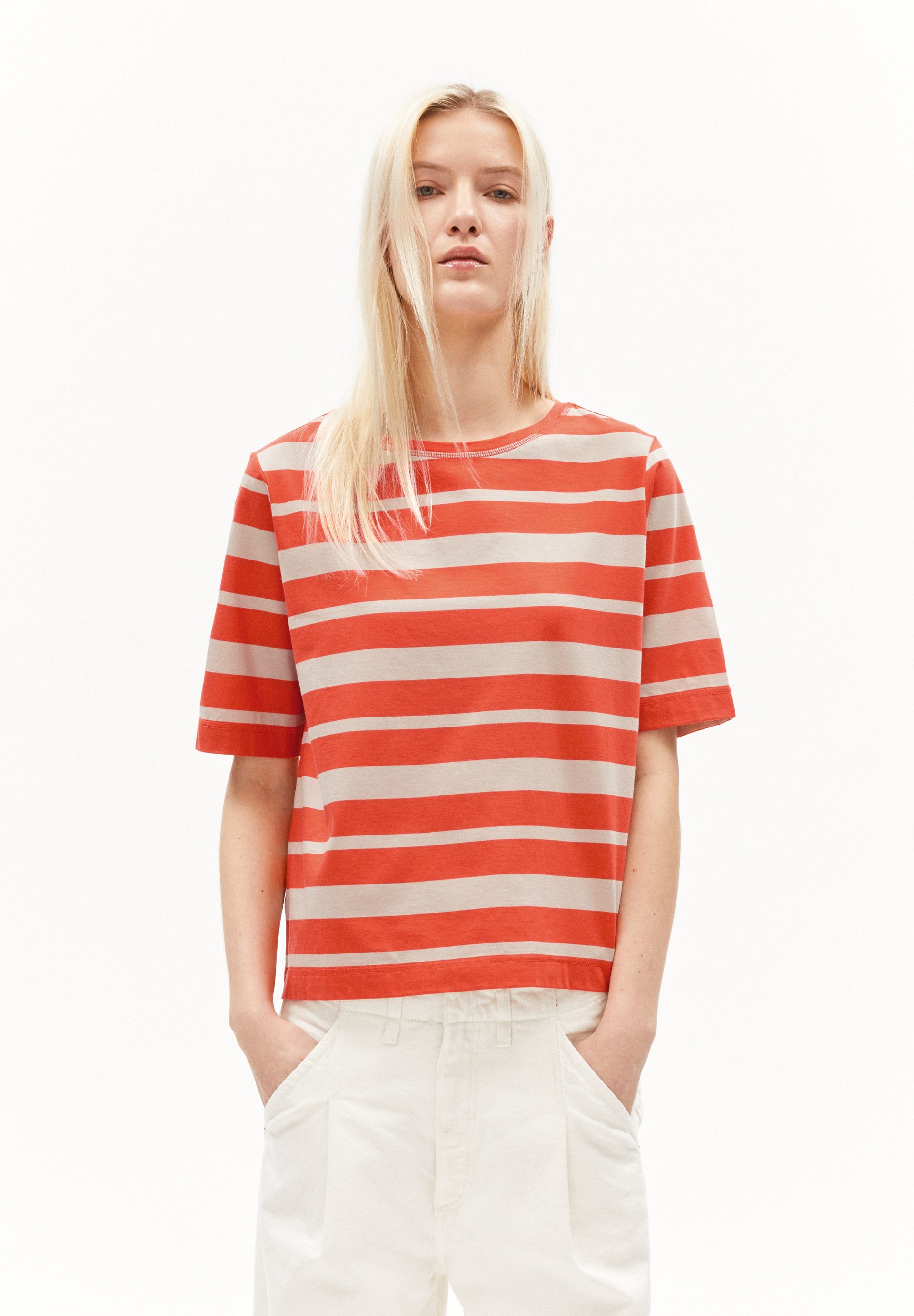 Armedangels T-Shirt FINIAA BLOCK STRIPES Loose Fit