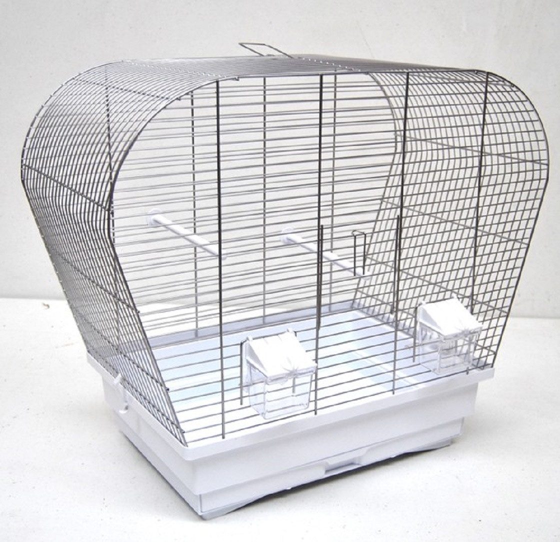 Vogelkäfig Vogelkäfig Vogelheim für Sittiche chrom weiß 60 cm