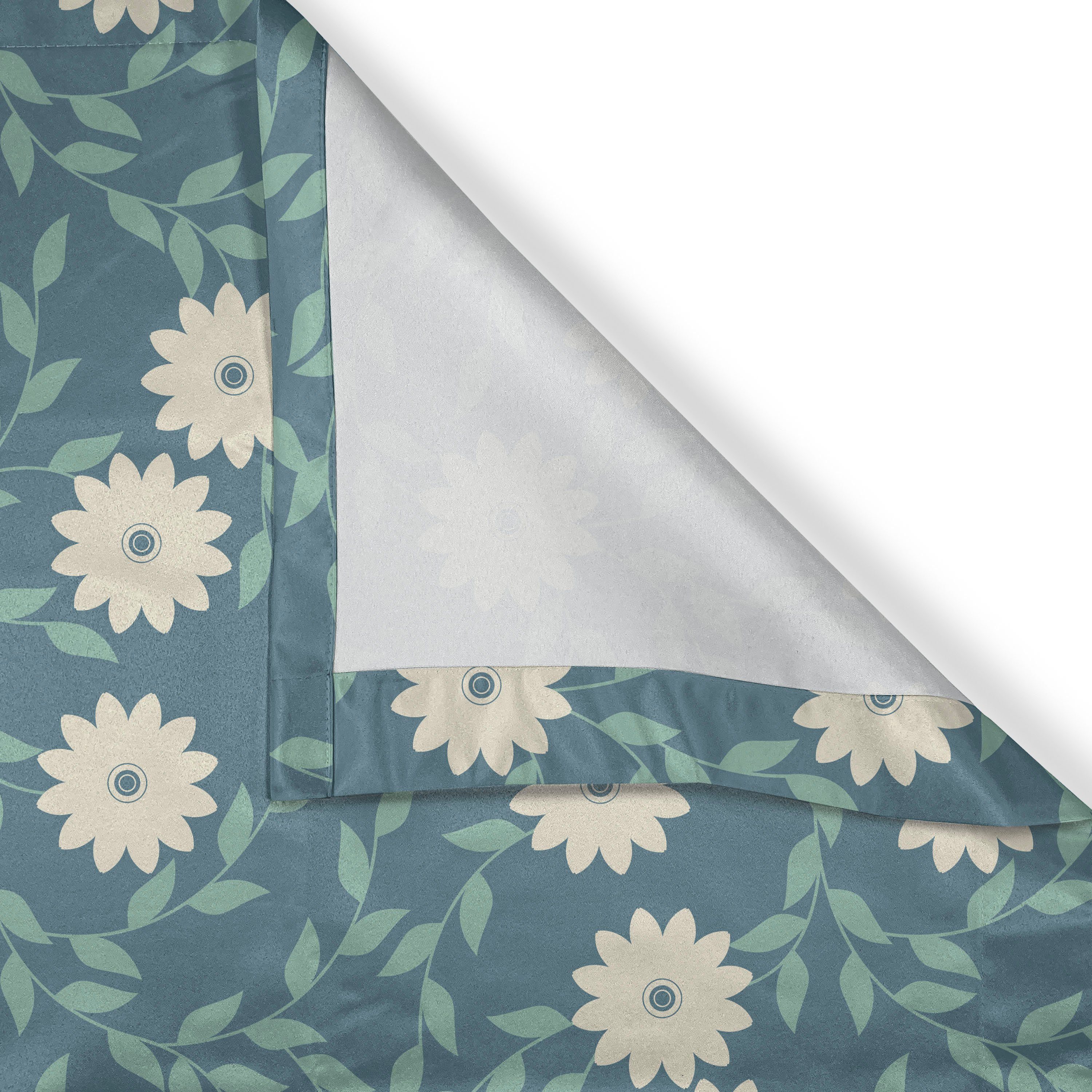 Schlafzimmer Gardine feminine Blumen Dekorative Abakuhaus, Elfenbein für und Blau Wohnzimmer, 2-Panel-Fenstervorhänge