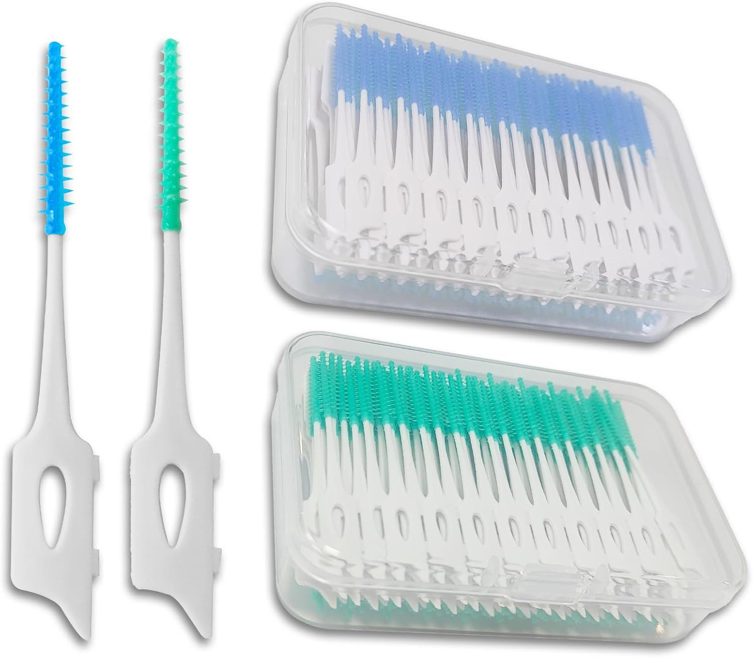 FELIXLEO Interdentalbürsten 400 Interdentalbürsten Silikon Zahnzwischenraumbürsten mit Box
