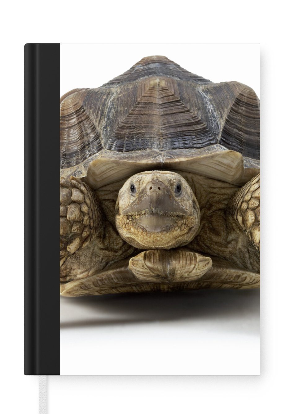MuchoWow Notizbuch Schildkröte - Tiere - Weiß, Notebook, Notizblock a5, Tagebuch, Journal Liniert