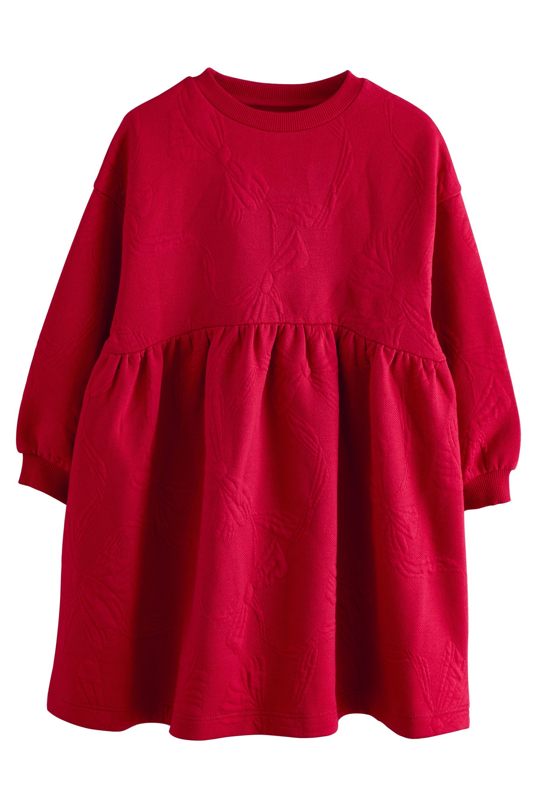 Next Strickkleid Gestepptes Pulloverkleid mit Schleife (1-tlg)