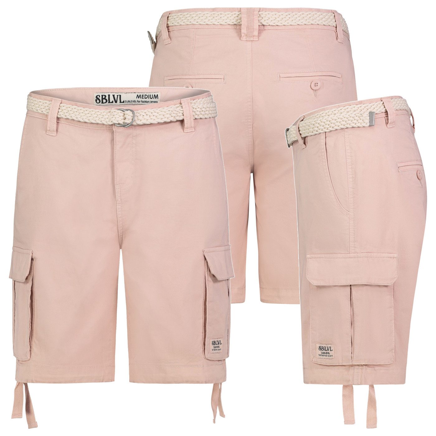 SUBLEVEL Bermudas Sublevel Damen Cargo Shorts Bermuda Kurze Hose Freizeit Short Denim