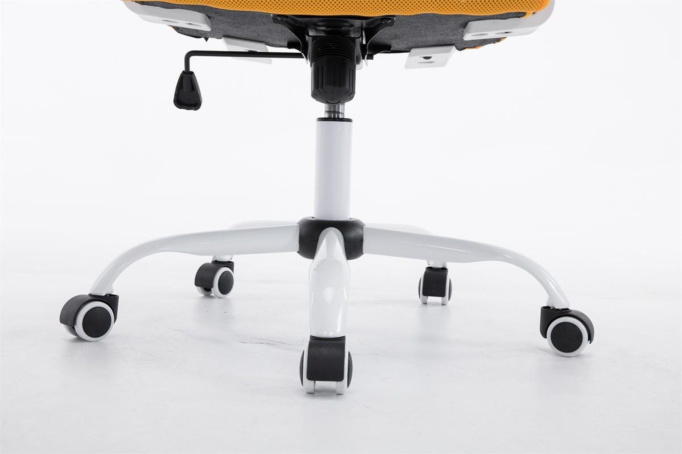 bequemer TPFLiving chrom drehbar Bürostuhl gelb Chefsessel, Trail Sitz: Bürostuhl Netzbezug One (Schreibtischstuhl, Rückenlehne XXL), mit - Drehstuhl, 360° Metall und - höhenverstellbar Gestell: