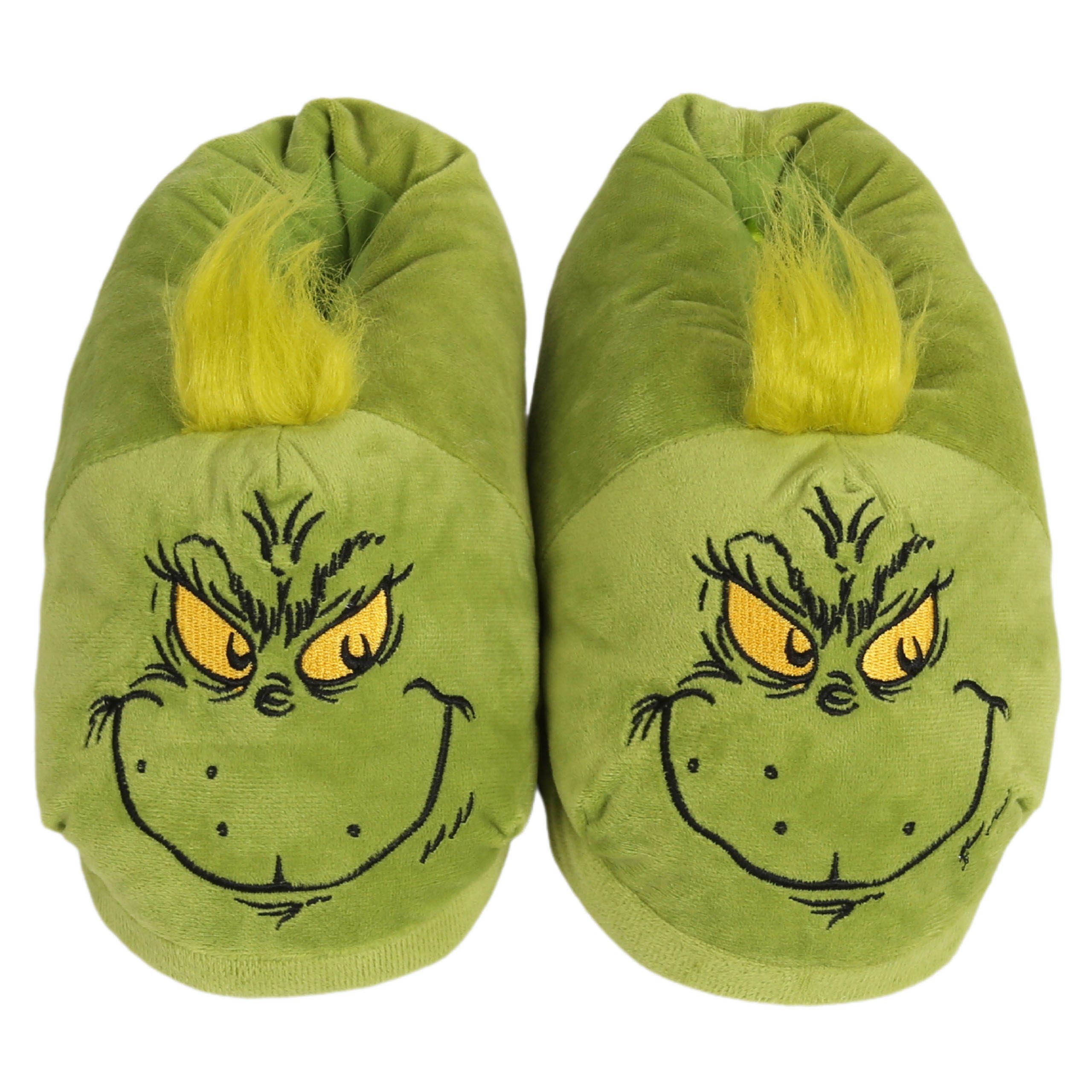 Sarcia.eu Grinch warme grüne Unisex-Pantoffeln – rutschfest, Hausschuhe Hausschuh