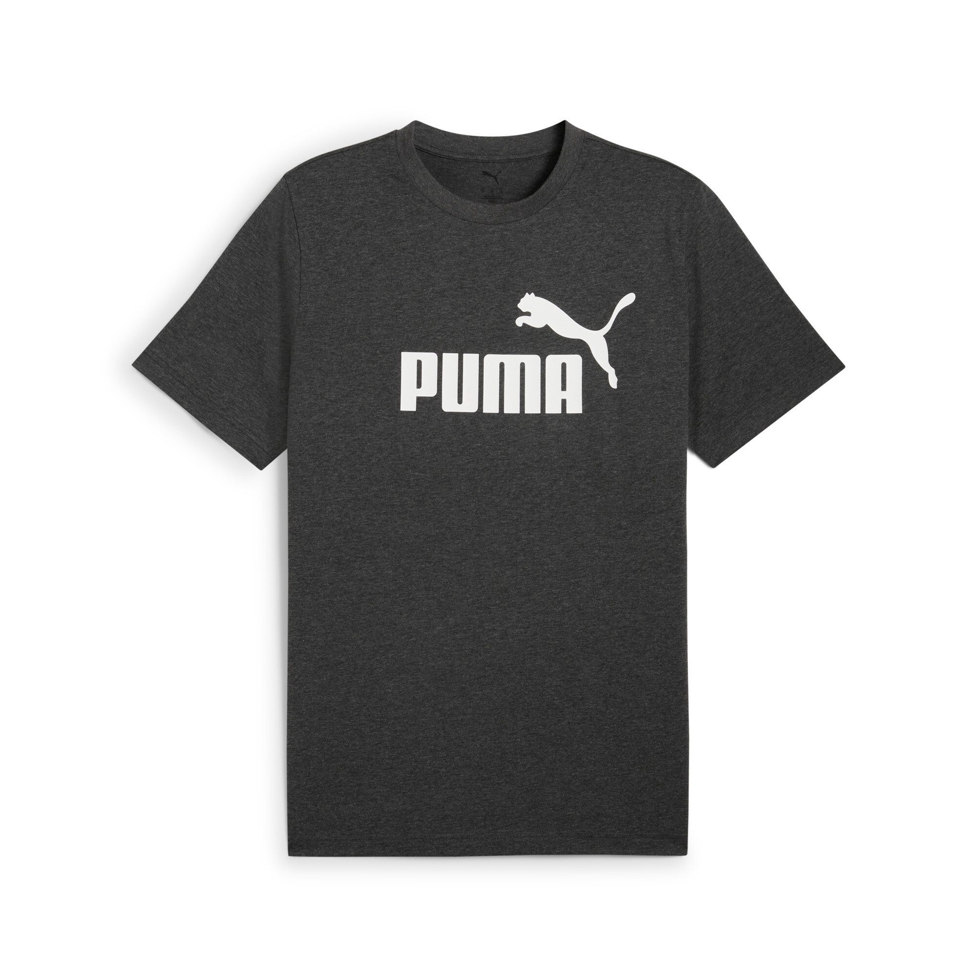PUMA T-Shirt ESS NO 1 LOGO HEATHER TEE Regular Fit, Kurzarm, Rundhalsausschnitt, meliertes Design – Bild 5 von 5