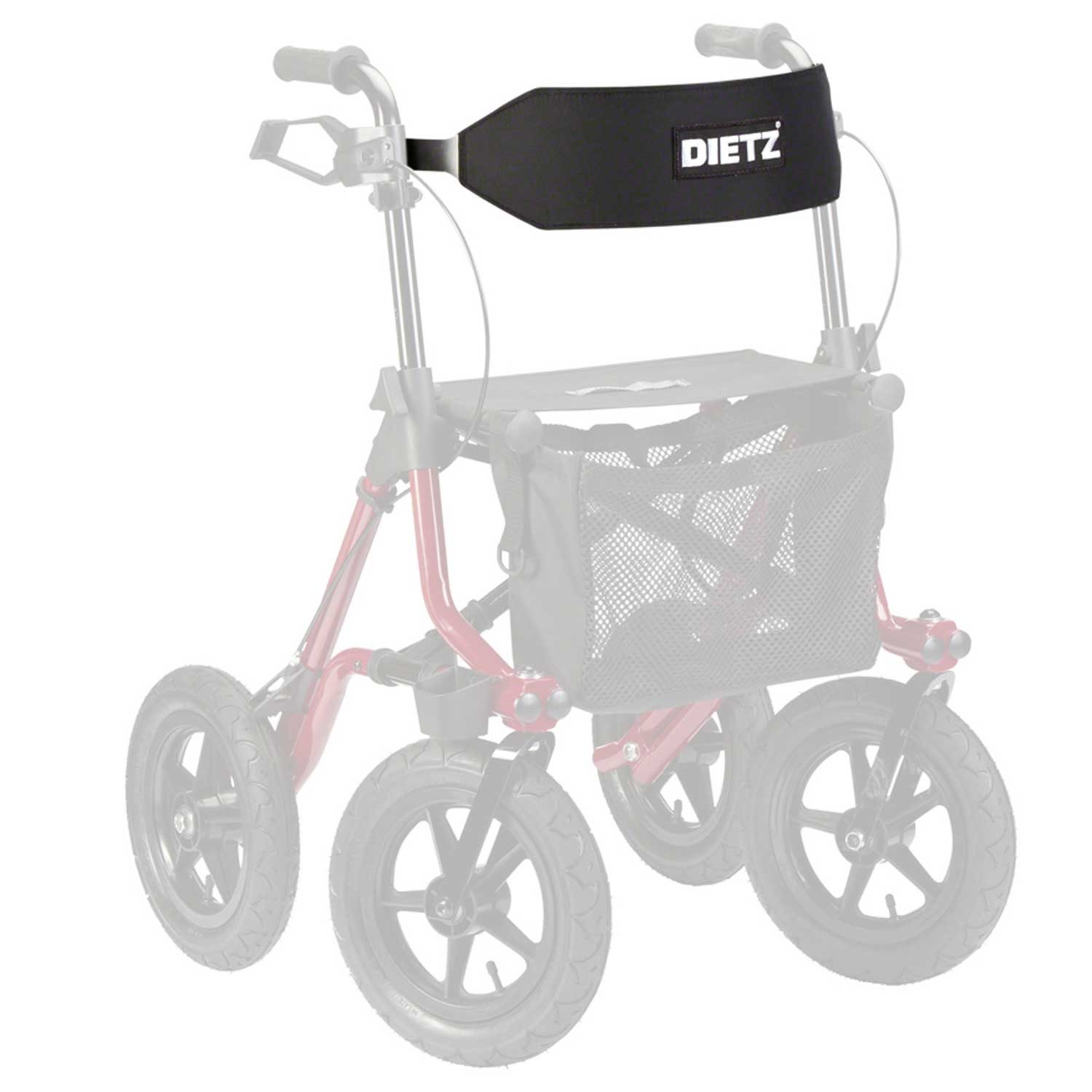 Dietz GmbH Tragegurt Komfort-Rückengurt komplett für Rollator schwarz, für Rollatoren, Komfortausführung