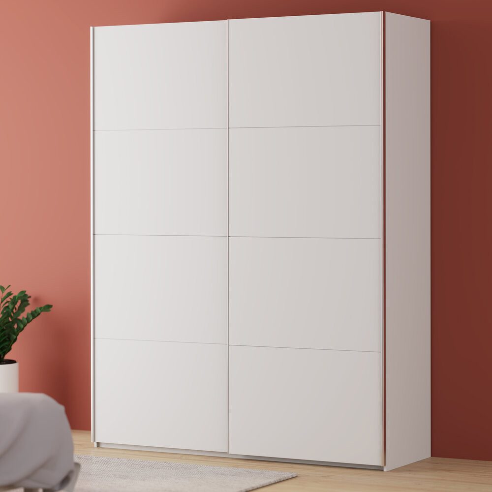 FORTE Schwebetürenschrank Fittio, Made in Europe, 2 Schiebetüren, modernes Design Höhe 2,35 mtr, stehende Montage
