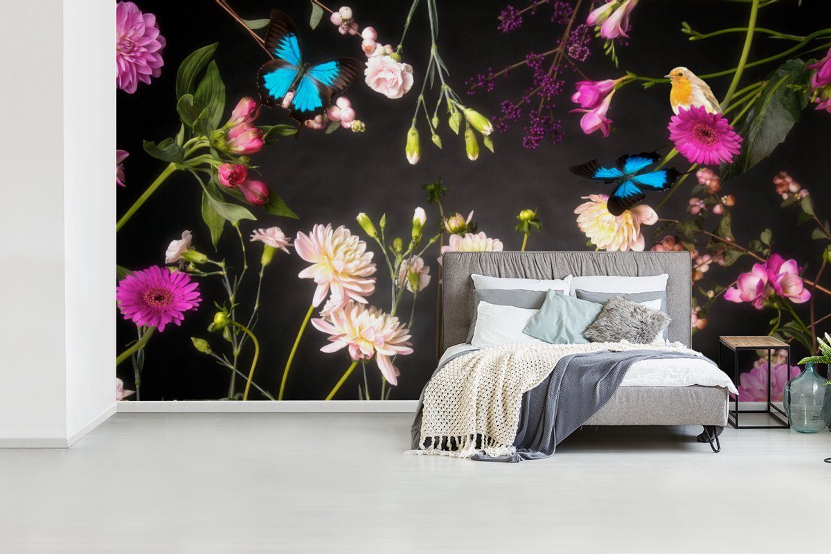 MuchoWow Fototapete Stillleben - Farben St), - Schlafzimmer Wohnzimmer Vliestapete Küche, für Matt, Blumen, Fototapete bedruckt, (7