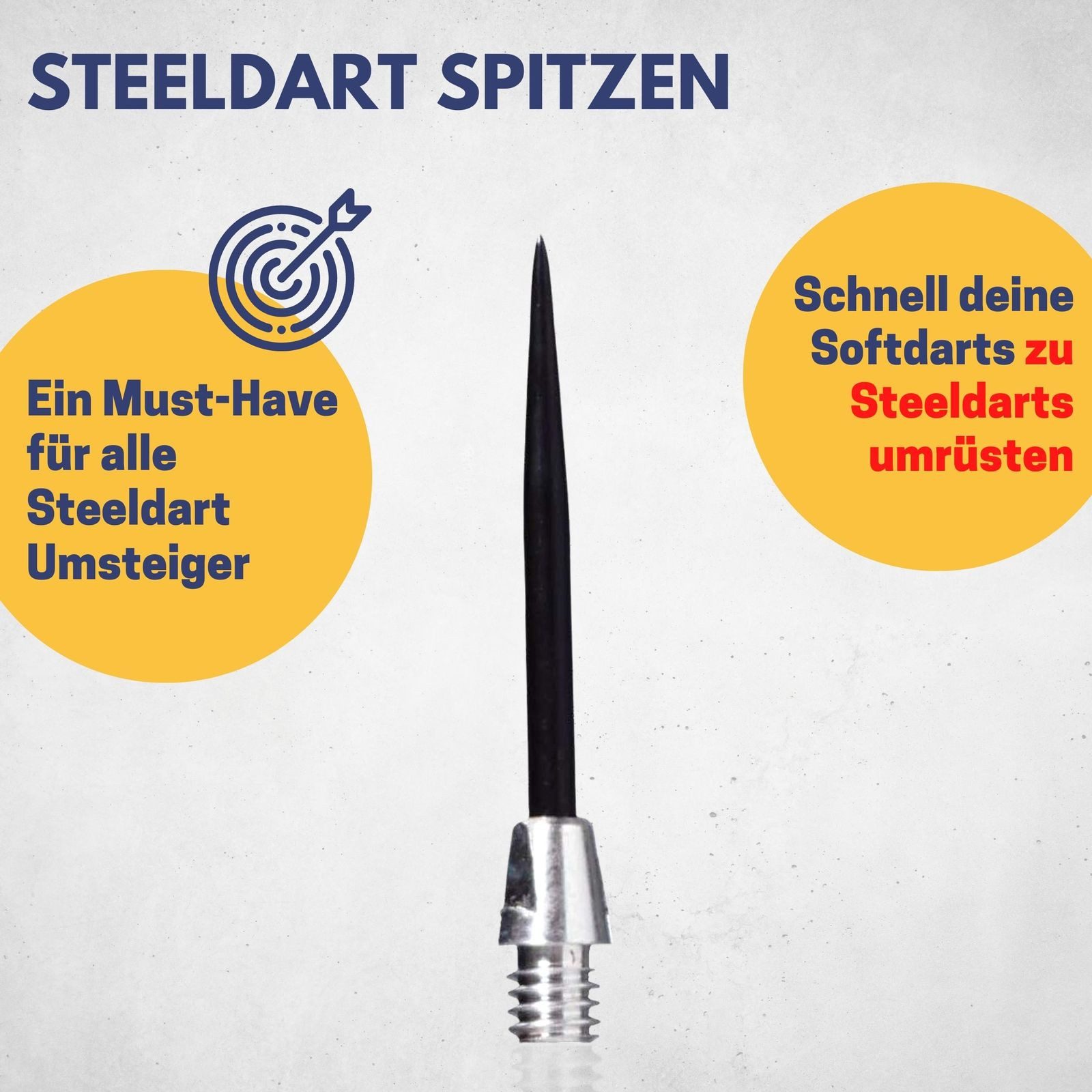 Best Sporting Dartpfeil Ersatz Dartspitzen für Dartpfeile, 3 Stück aus Stahl, Steeldarts
