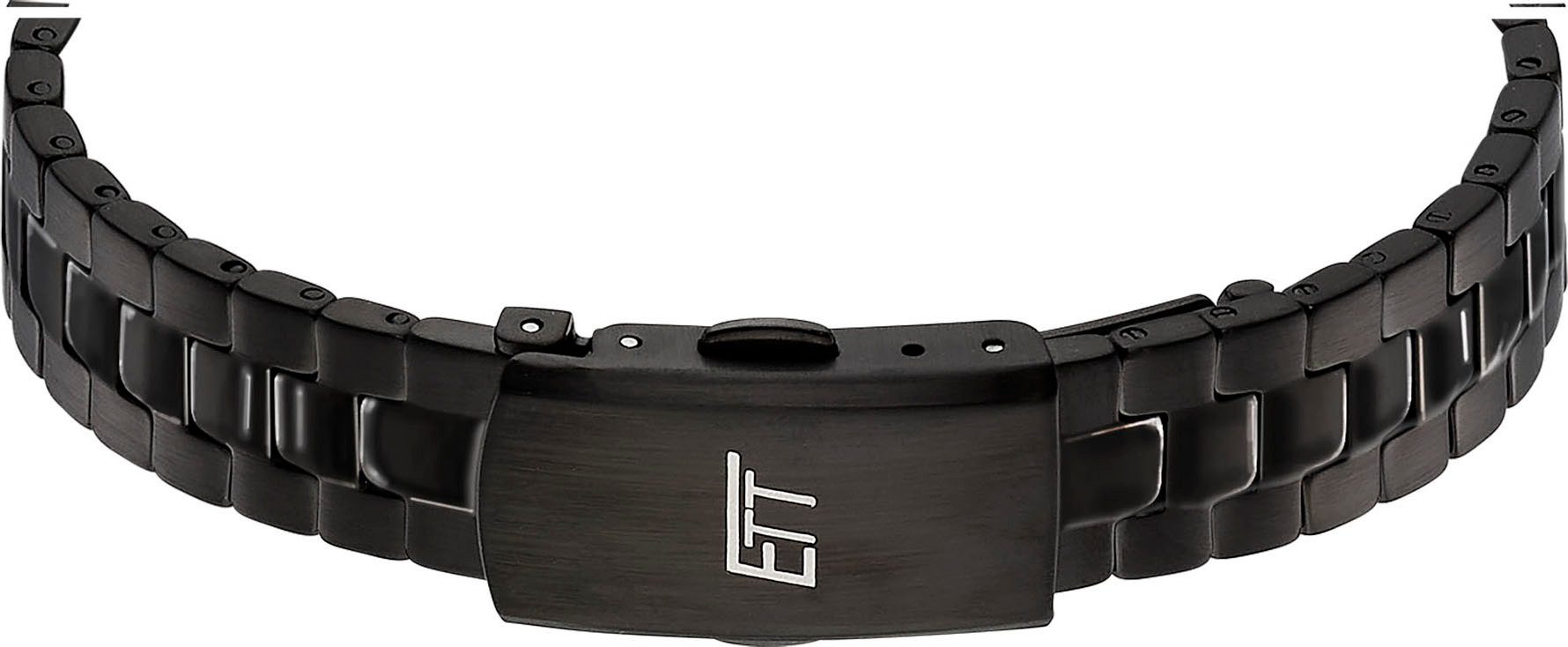 ETT Solaruhr ELS-12167-31M, Armbanduhr, Damenuhr, Partneruhr, Edelstahlarmband
