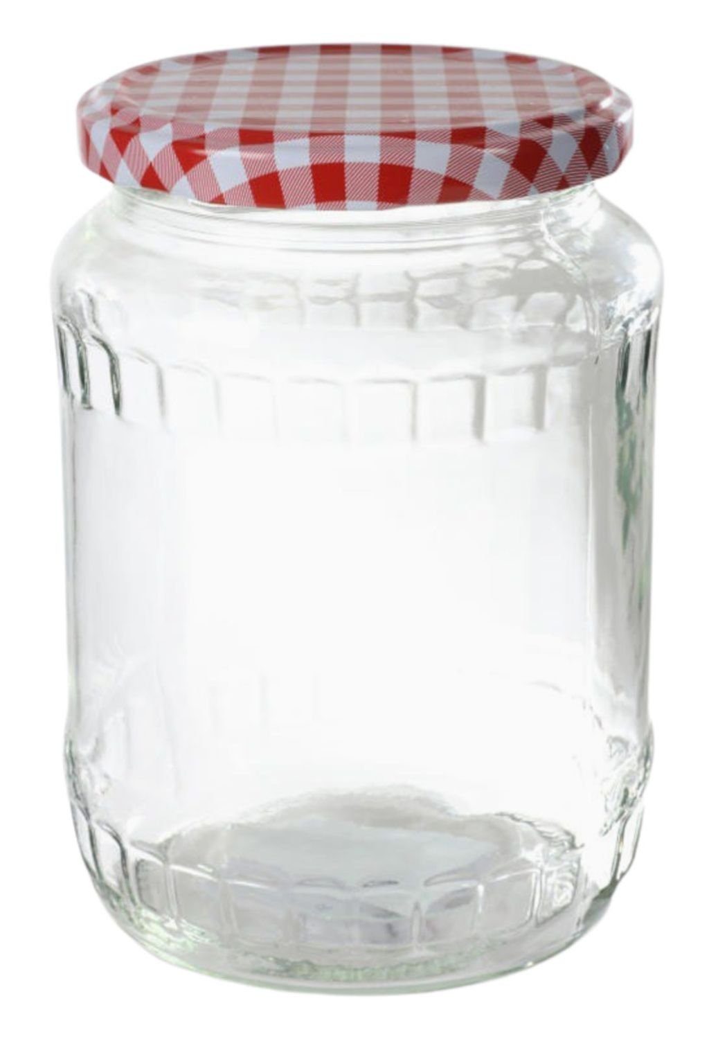 BURI Vorratsdose Einmachglas 720ml Vorratsglas Einweckglas Konservenglas Schraubdeckel, Glas