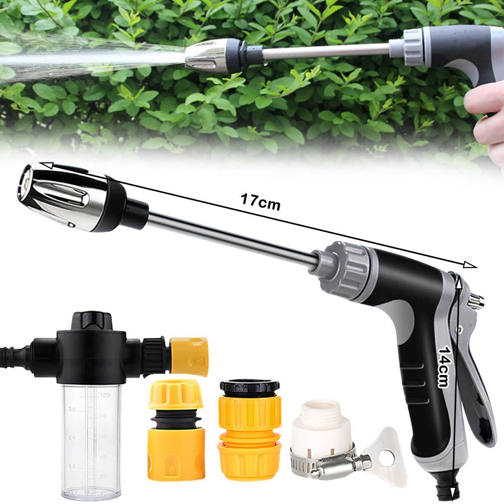 AFKSMILE Multifunktionsbrause 5 Stück Hochdruckpistole Set, Hochdruckreiniger mit Schaumflasche, Hochdruckdüse, 4 Strahlarten Gartenspritze, Sprühen und Reinige – Bild 2 von 5