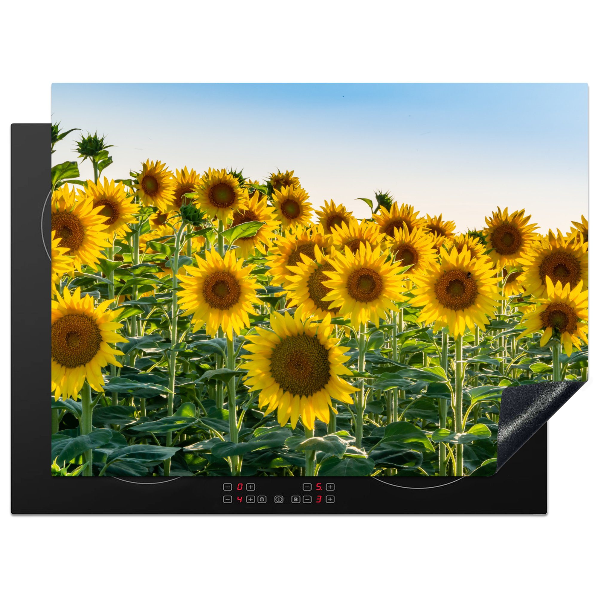 MuchoWow Herdblende-/Abdeckplatte Sonnenblumen Arbeitsfläche dicht tlg), beieinander, Ceranfeldabdeckung stehen Mobile cm, Vinyl, 70x52 (1 nutzbar