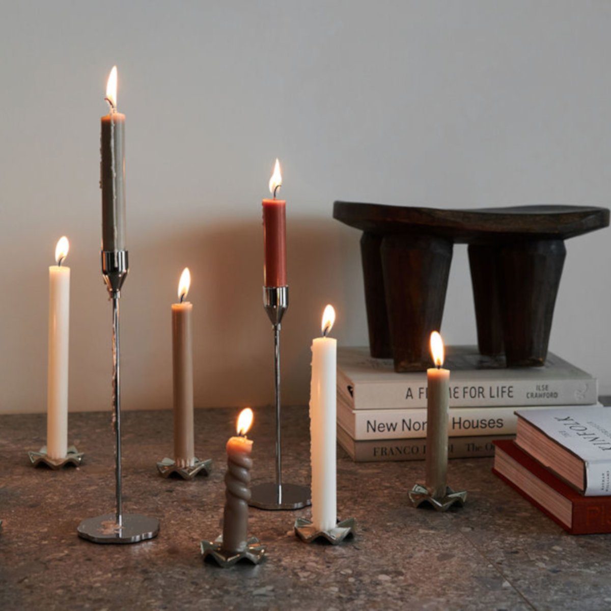 sagaform Durchmesser Kerzenhalter SIRI, 1 Kerzenhalter cm 2 ca. Tisch-Stabkerzen, (handelsüblich) Für