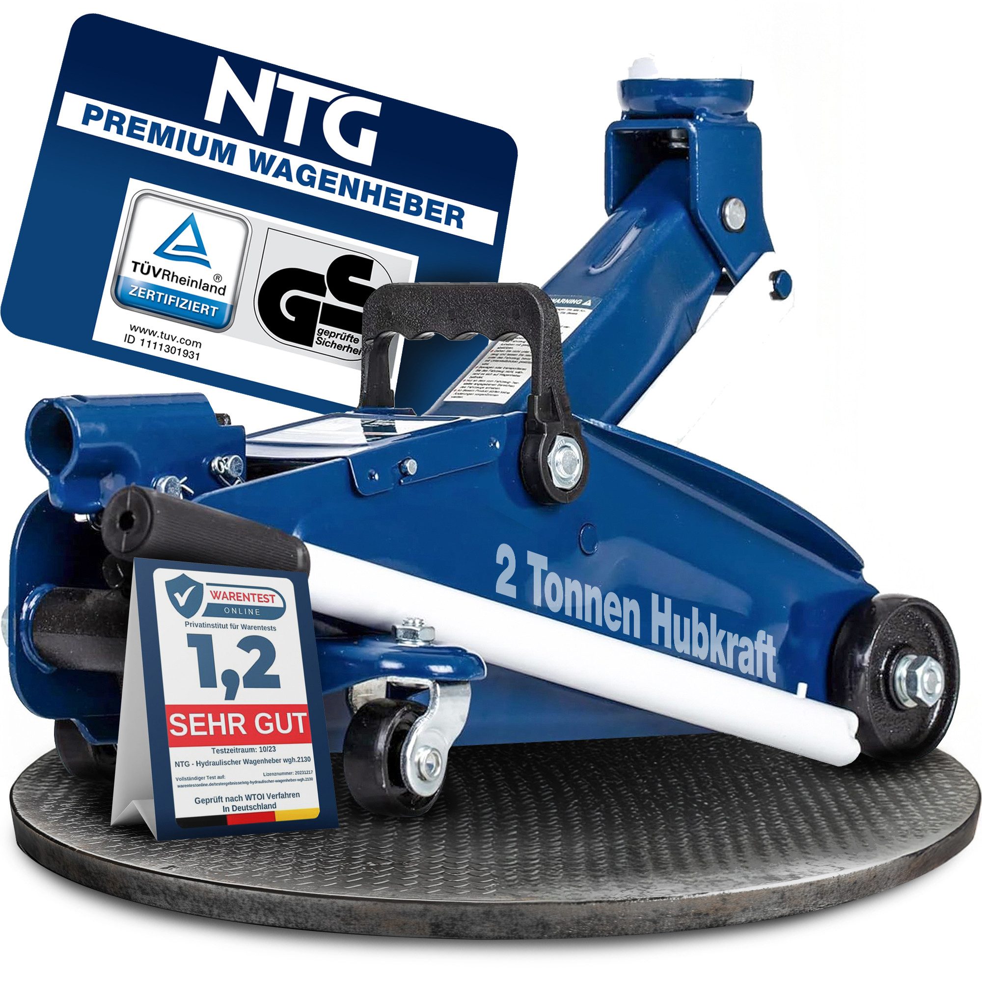 NTG Nutzfahrzeug Technik GmbH Wagenheber Hydraulisch 2to 2000kg 130-330 mm KFZ PKW Werkstatt Rangierwagenheber