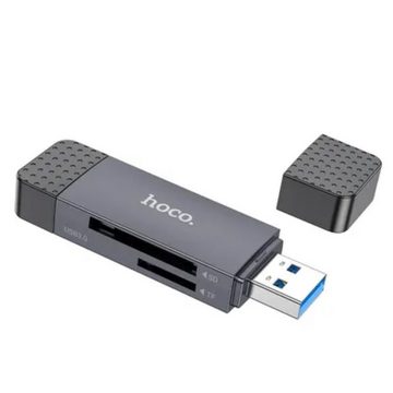 HOCO Speicherkartenleser Speicherkartenleser 2in1 USB A + Typ C 3.0 HB45 grau
