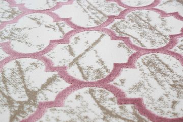 Teppich Teppich Wohnzimmerteppich marokkanisches Muster beige rosa, Carpetia, rechteckig, Höhe: 10 mm