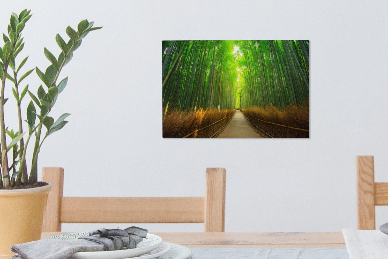 cm Weg durch Wald, Aufhängefertig, Wandbild (1 St), Wanddeko, OneMillionCanvasses® Leinwandbild den Leinwandbilder, 30x20