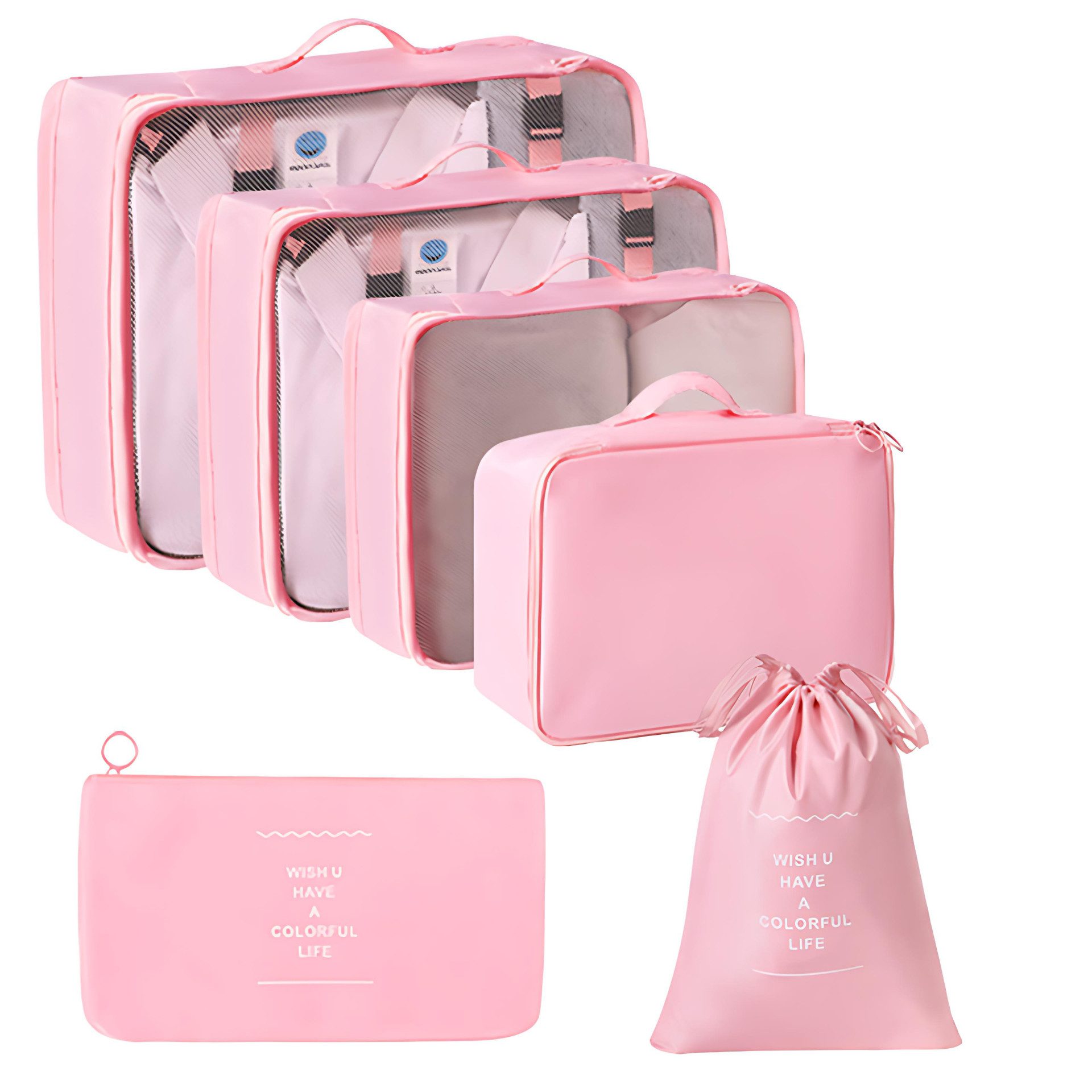 HoyoLee Handels GmbH Kofferorganizer Mehrteiliges Reise-Packset zum Ordnen und Verpacken von Kleidung (6-tlg)