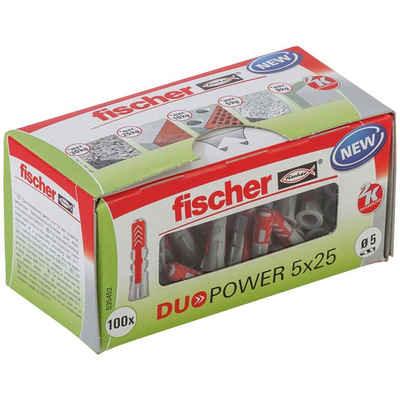 fischer Schrauben- und Dübel-Set Fischer Dübel Duopower 5.0 x 25 mm - 100 Stück