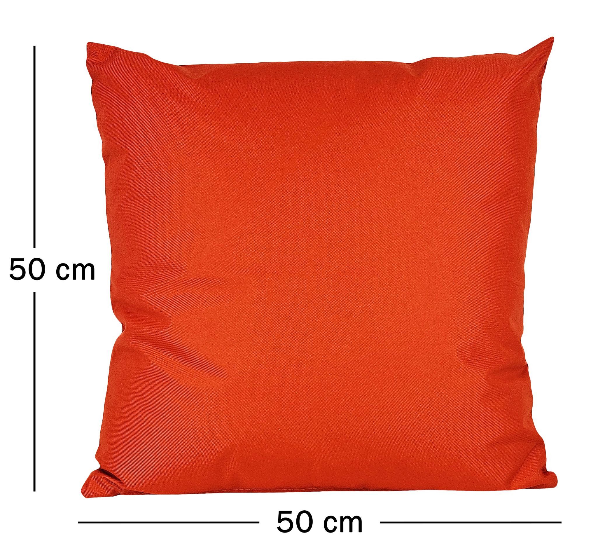JACK Dekokissen 50x50cm Outdoor Lounge Kissen inkl. XXL Füllung Sitzkissen, starke Füllung, Robust, Strapazierfähig, Wasserabweisend, Innen&Außen