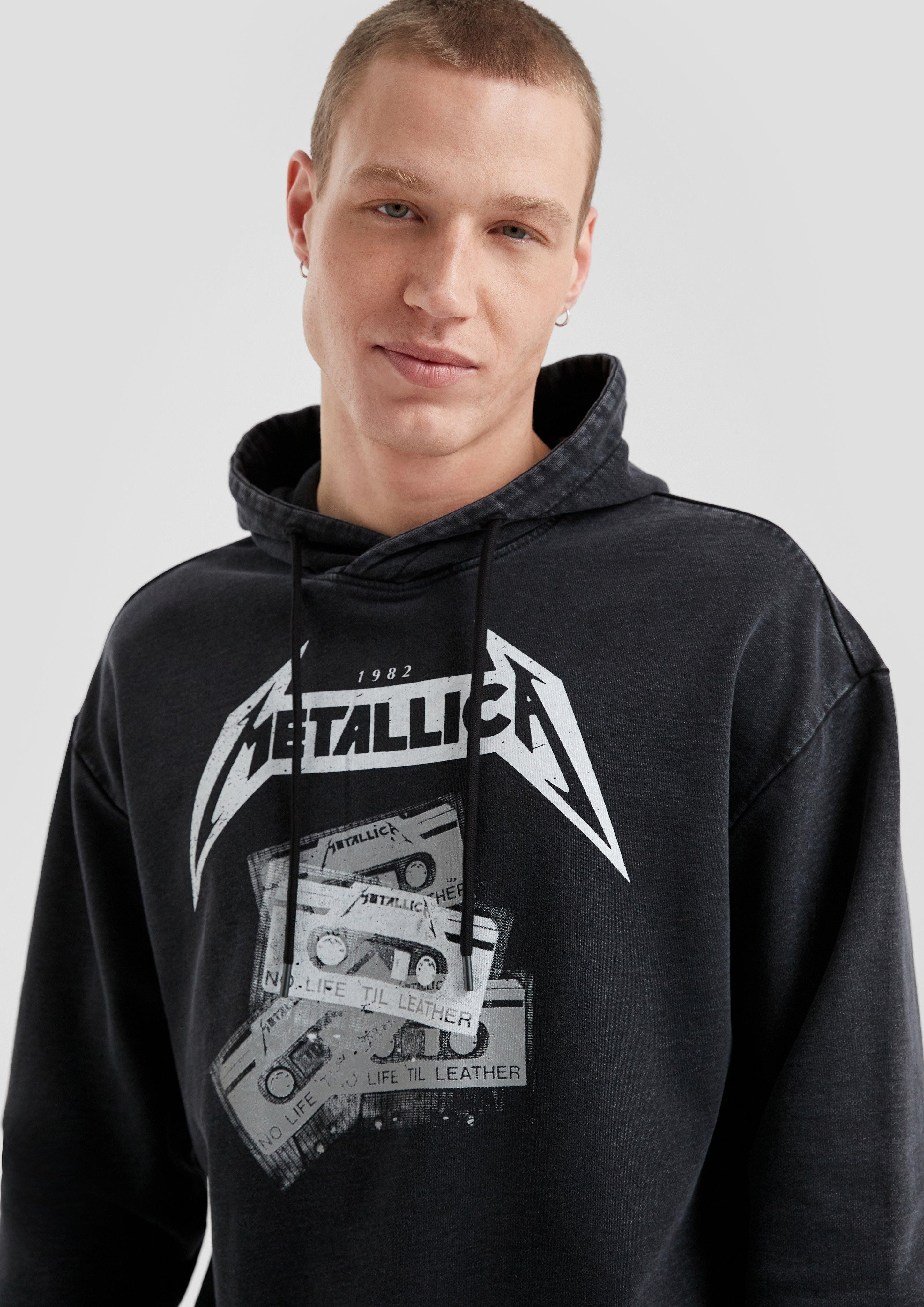 QS Sweatshirt Metallica® Band-Hoodie mit Wascheffekt günstig online kaufen