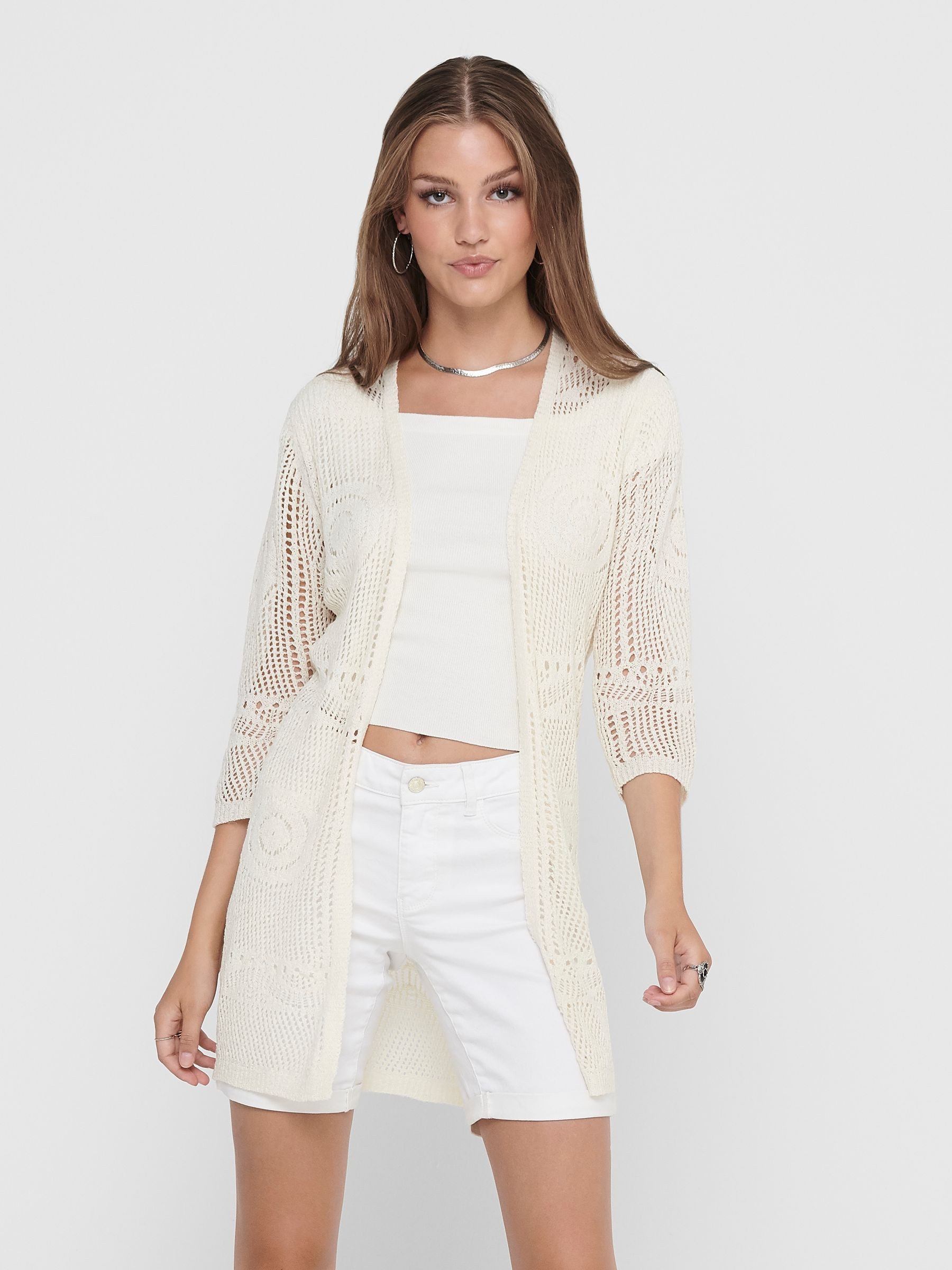 JACQUELINE de YONG Cardigan Strickjacke V-Ausschnitt 3/4 Arm JDYKOFI 3/4 KIMONO KNT