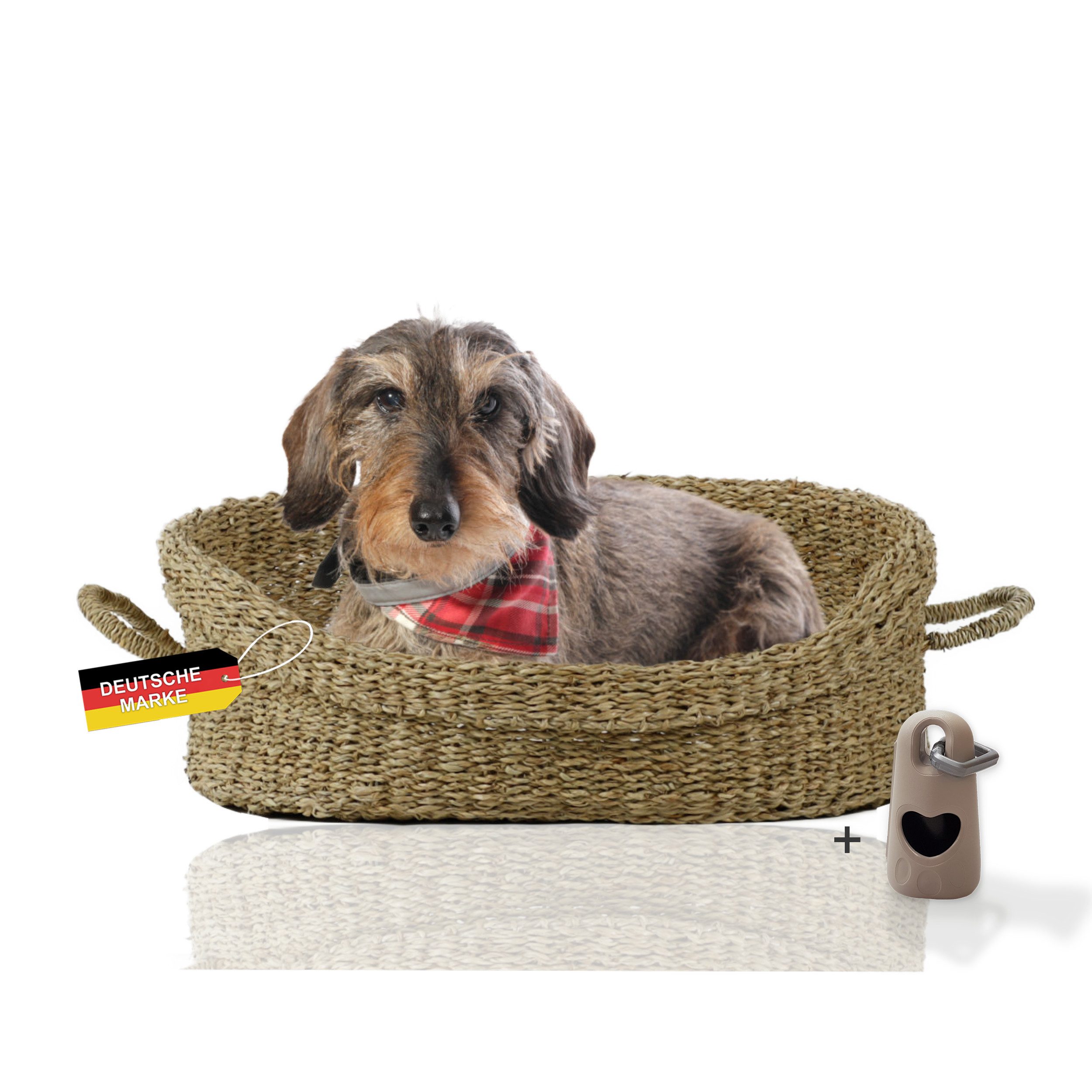 Rohrschneider Tierbett Hundebett Seegras Tierkorb mit Henkel 2 Größen günstig online kaufen