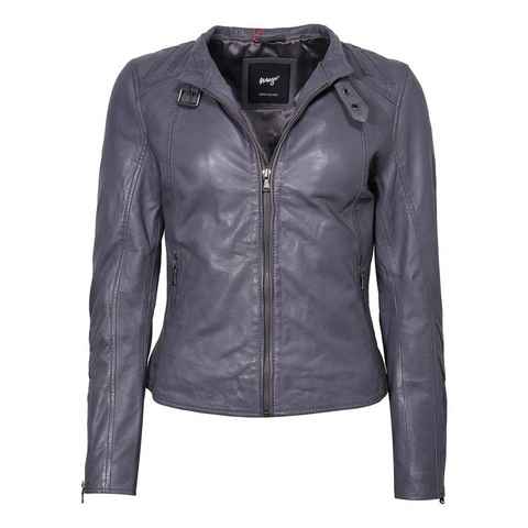 Maze Bikerjacke »Lindsay« mit Fast-forward-Applikationen, Satin-Futter