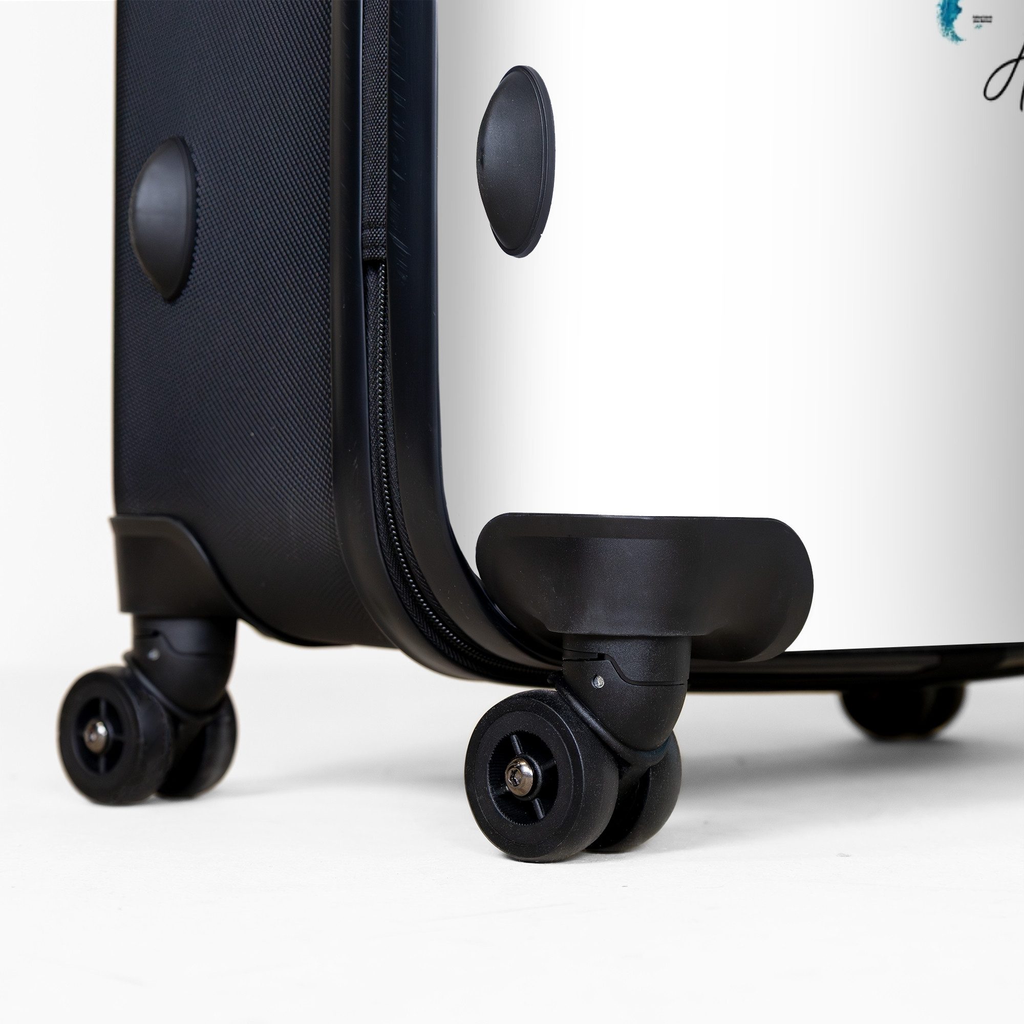NoBoringSuitcases.com© Hartschalen-Trolley Weltkarte - Blau - günstig online kaufen