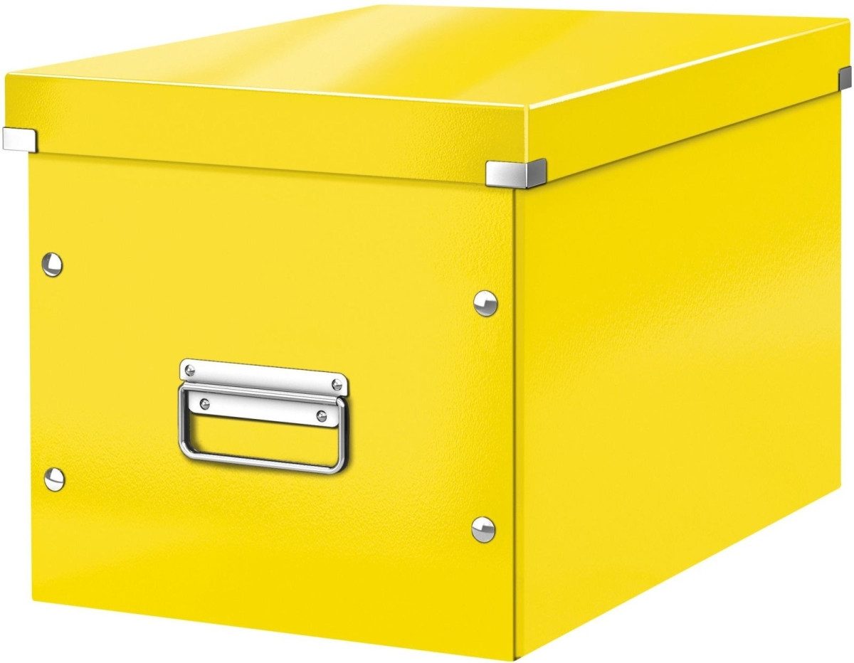 LEITZ Aufbewahrungsbox Archivbox Click & Store Wow Cube L Hartpappe gelb