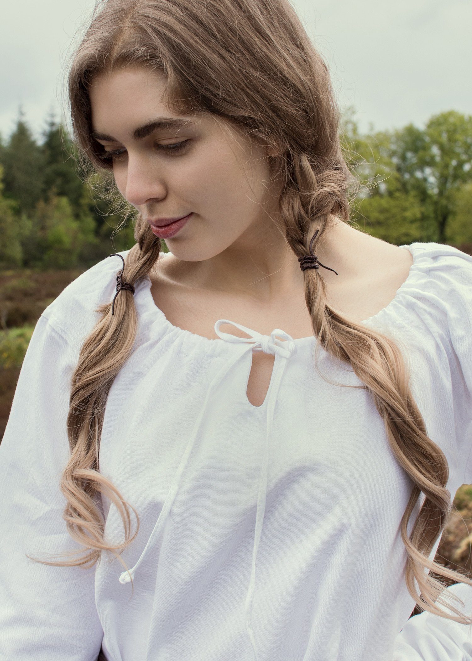 Battle Merchant Ritter-Kostüm Mittelalterkleid, Unterkleid Ana, weiß günstig online kaufen