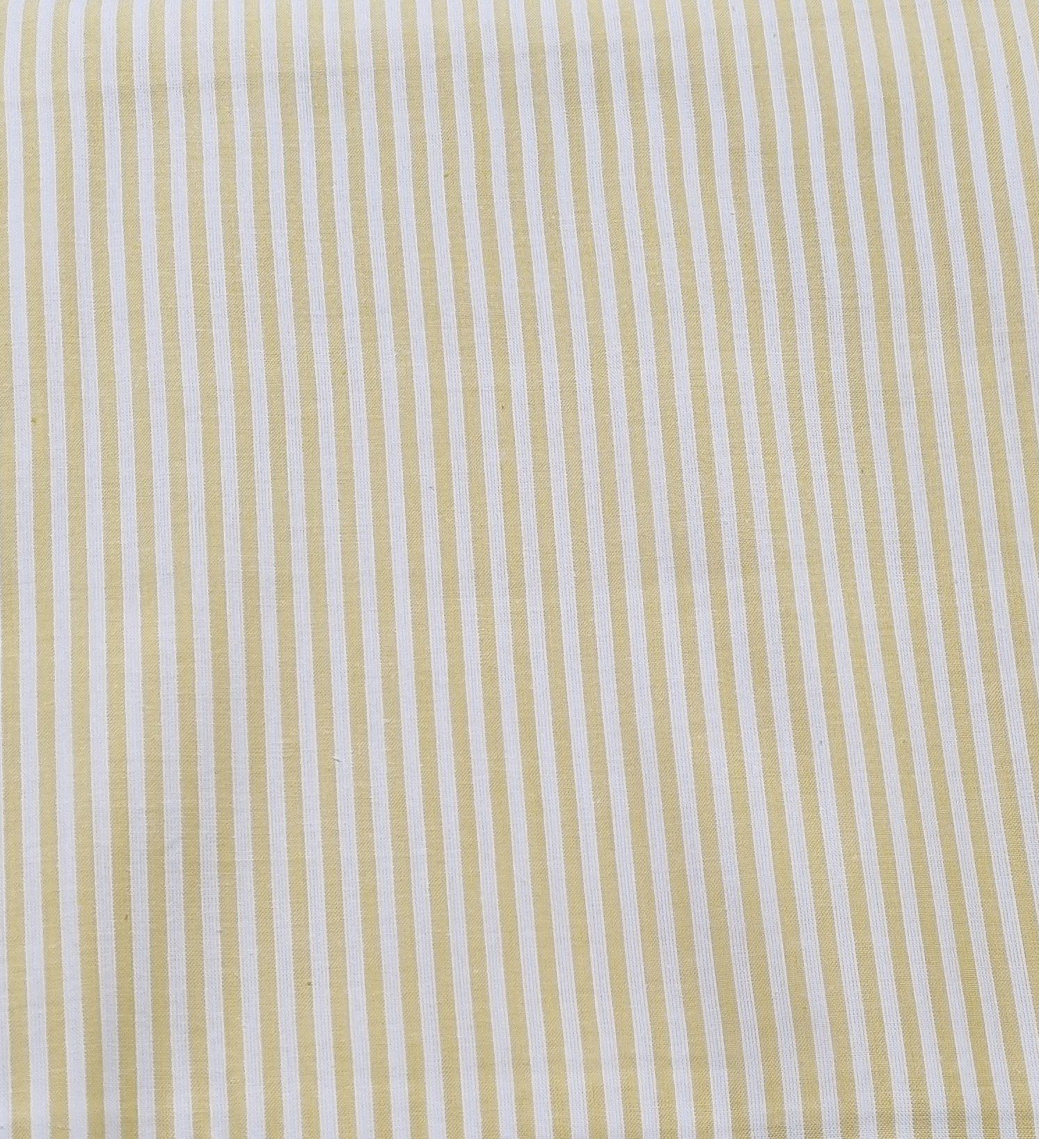Bettdecke + Kopfkissen, Bettwäsche-Set 74112 gelb-weiß gestreift 2-teilig, Bellezza
