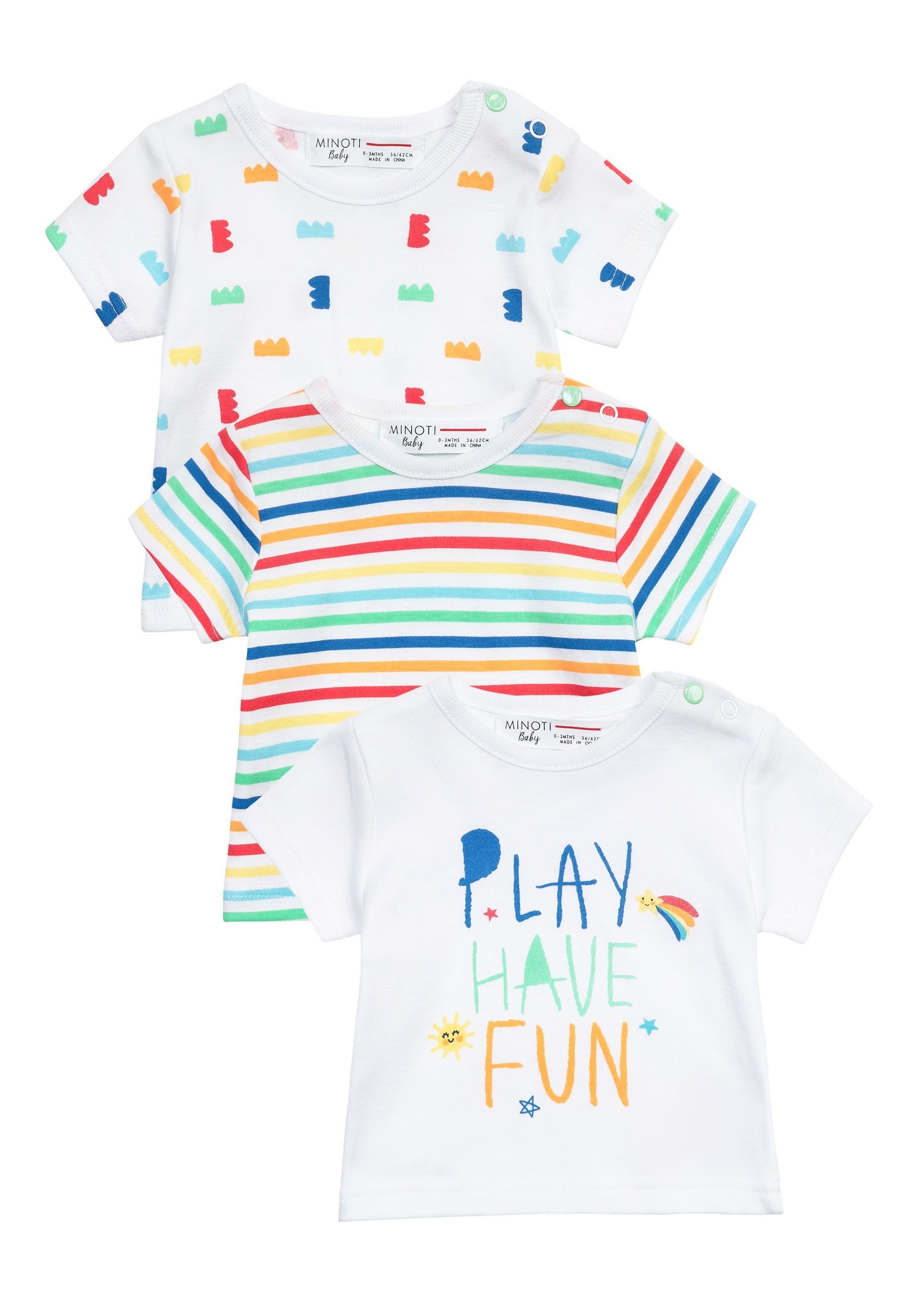 T-Shirt (0-12m) Ein aus 3 Weiß T-Shirts Set MINOTI