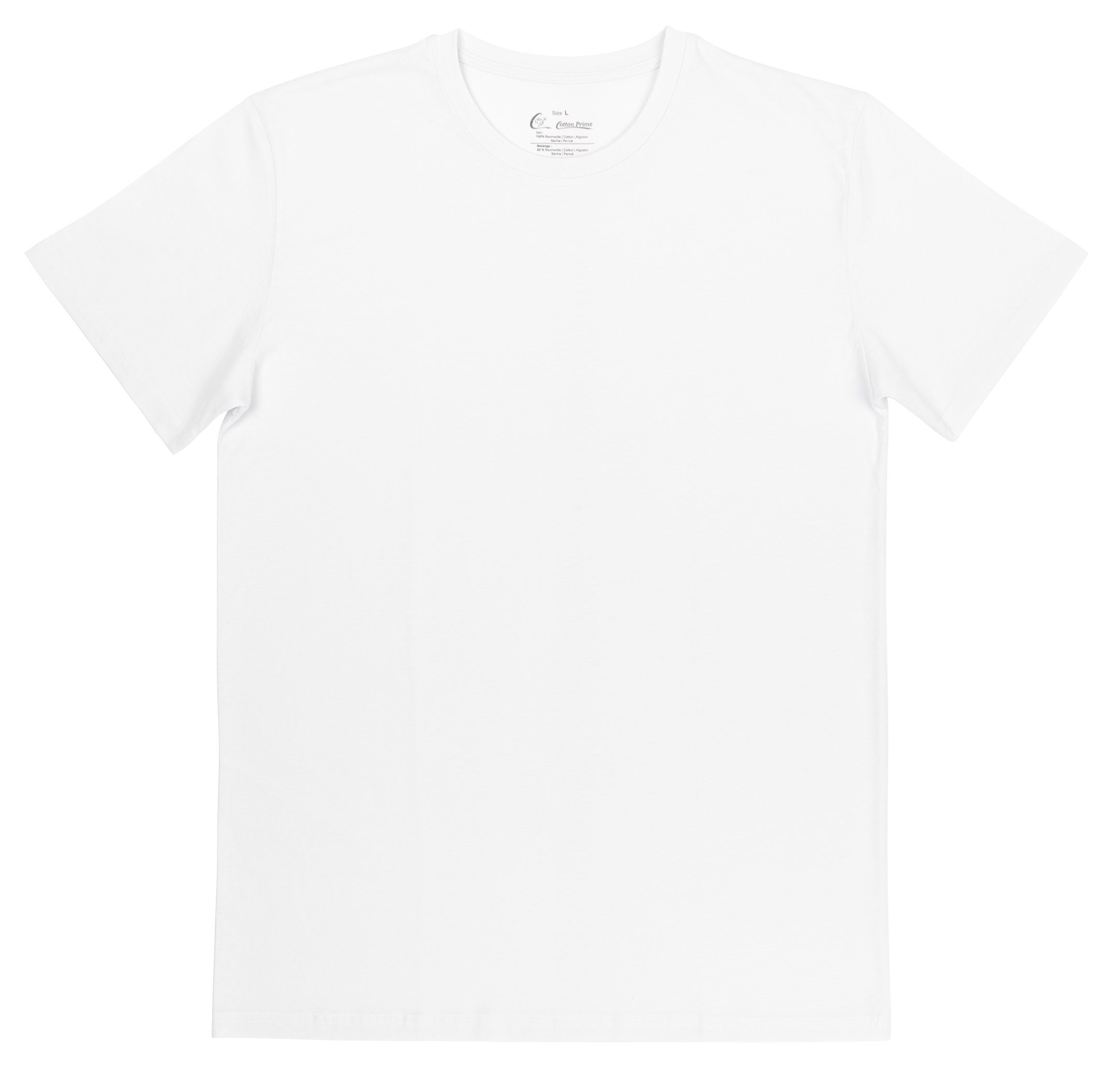Tee - Prime® O-Neck T-Shirt Weiss Cotton