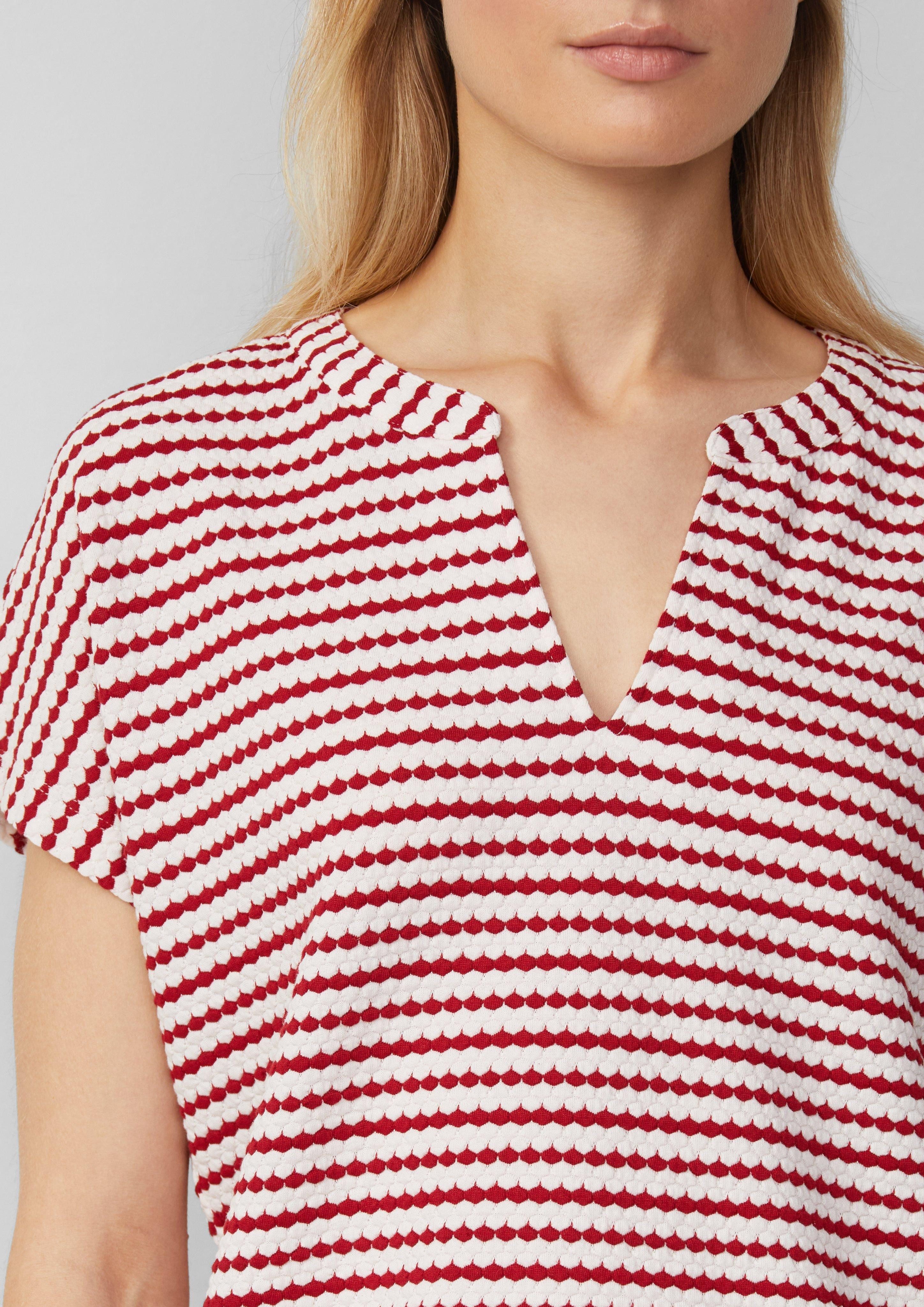 s.Oliver Shirttop Strukturiertes T-Shirt im O-Shape günstig online kaufen