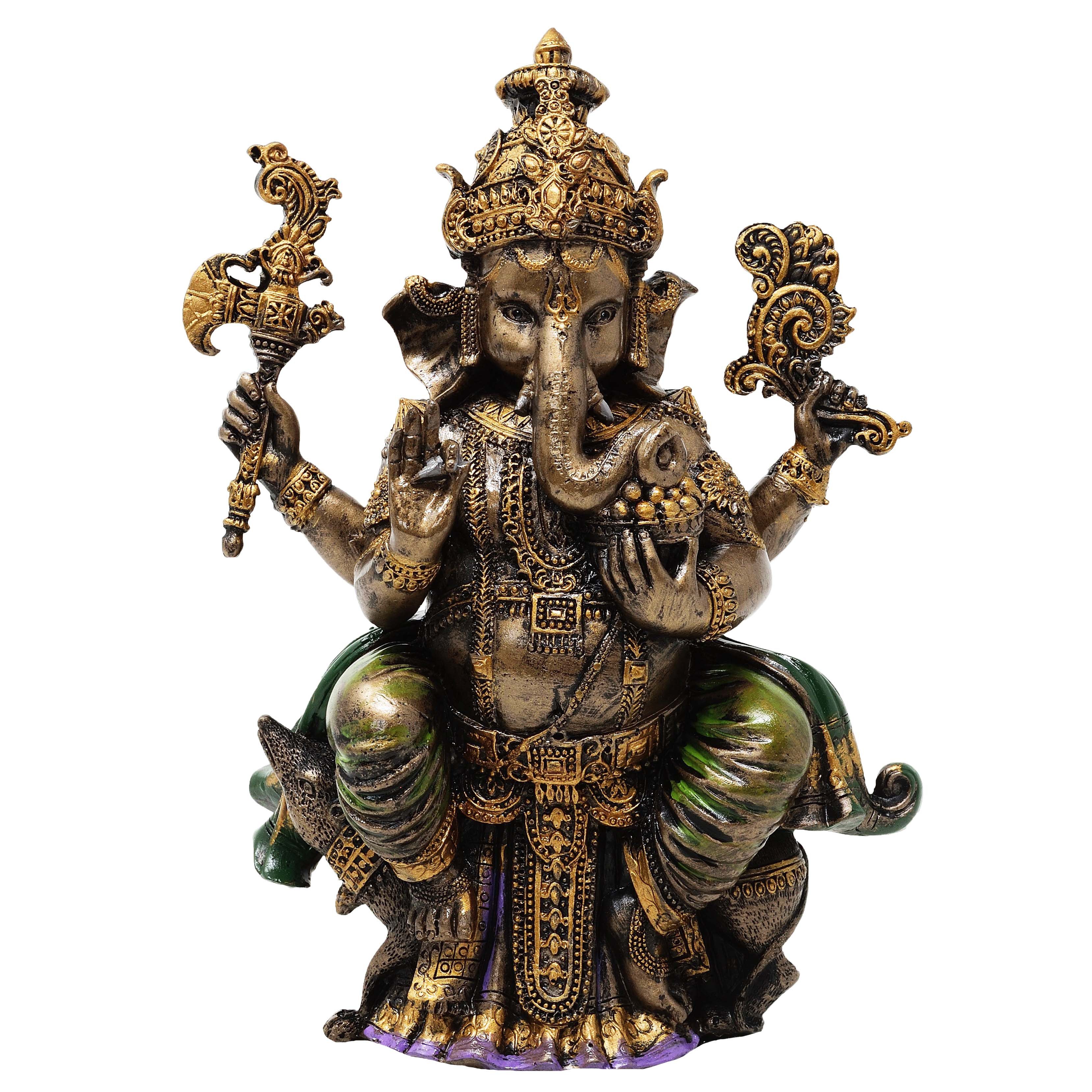 MystiCalls Buddhafigur Buddha Ganesha bronzefarben - günstig online kaufen