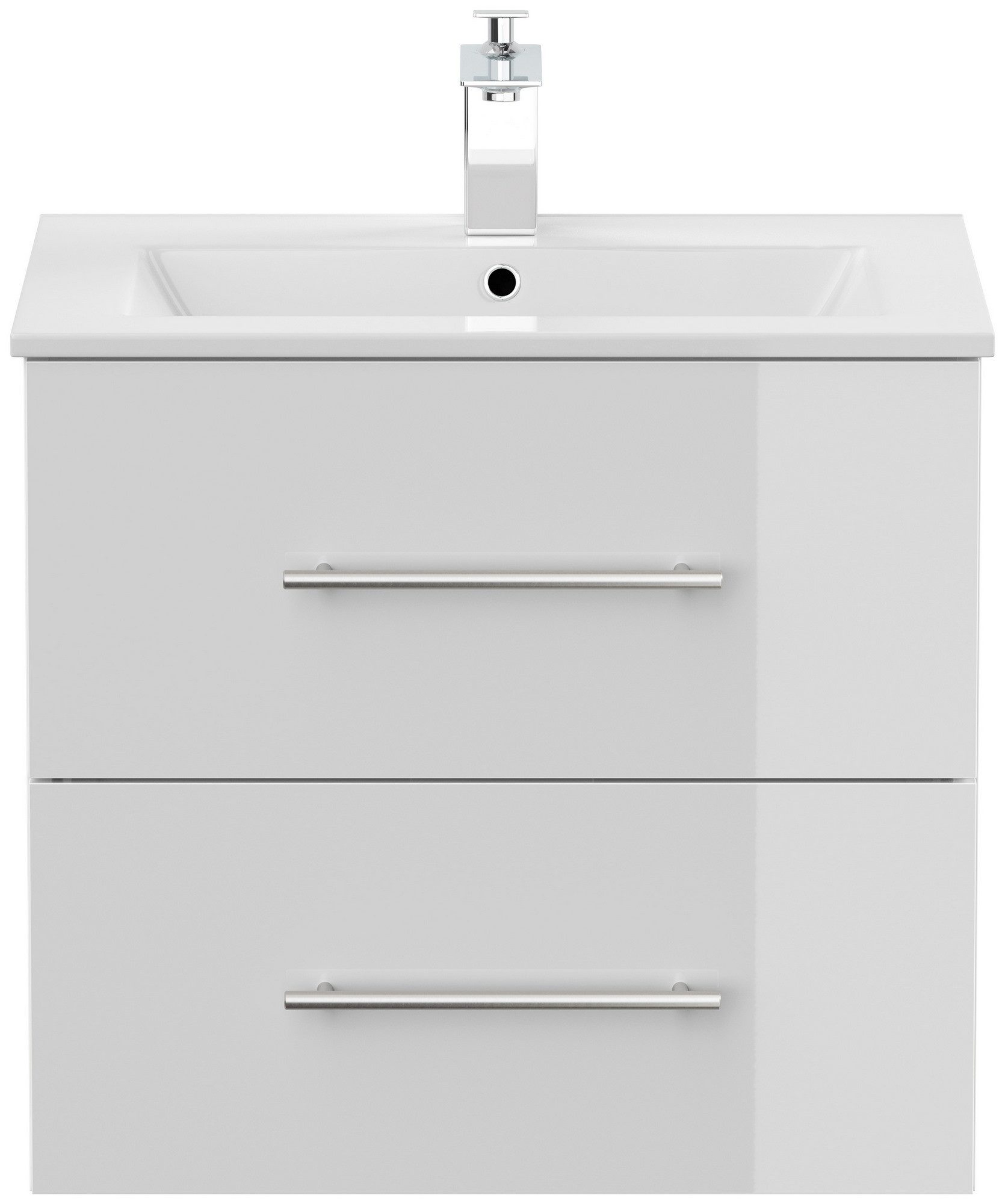 Posseik Badmöbel-Set Badmöbel Waschplatz "Homeline 60" weiß Hochglanz