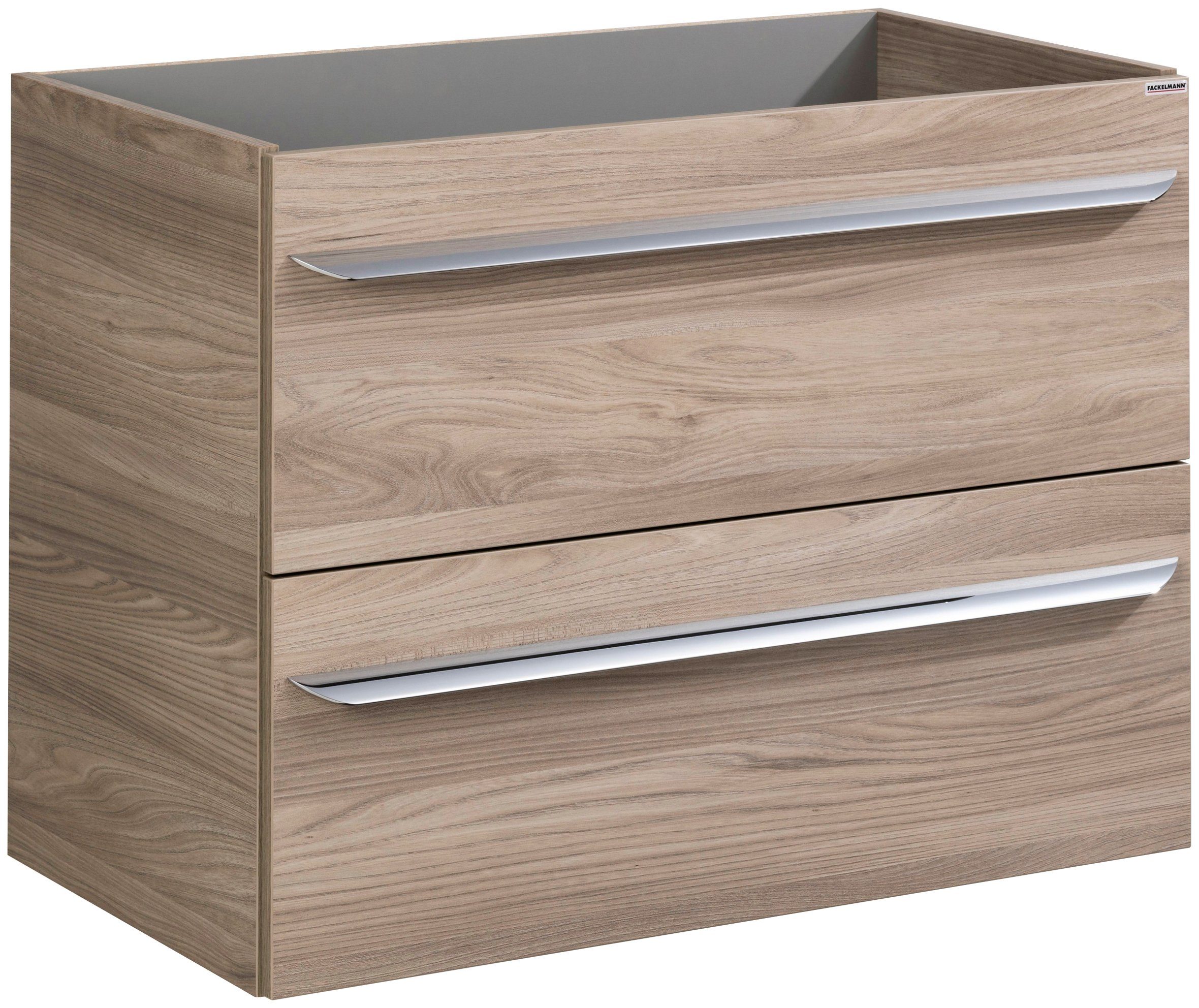 FACKELMANN Waschbeckenunterschrank Luxor Badmöbel Orga-Set in der Oberen Schublade, erweiterbar auf 100/120 cm