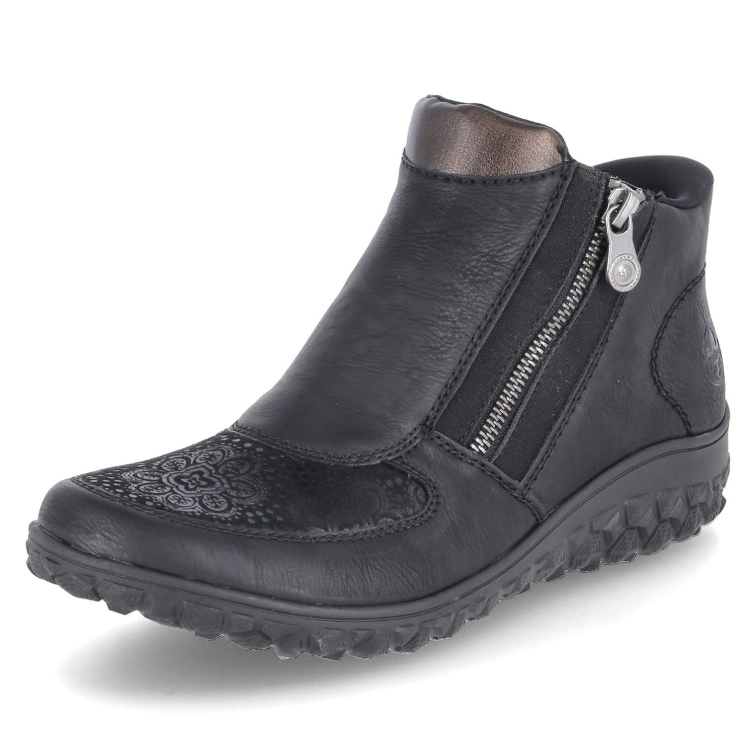 Rieker Rieker 59558-00 Damen Textil & Synthetik schwarz Schlupfstiefel günstig online kaufen