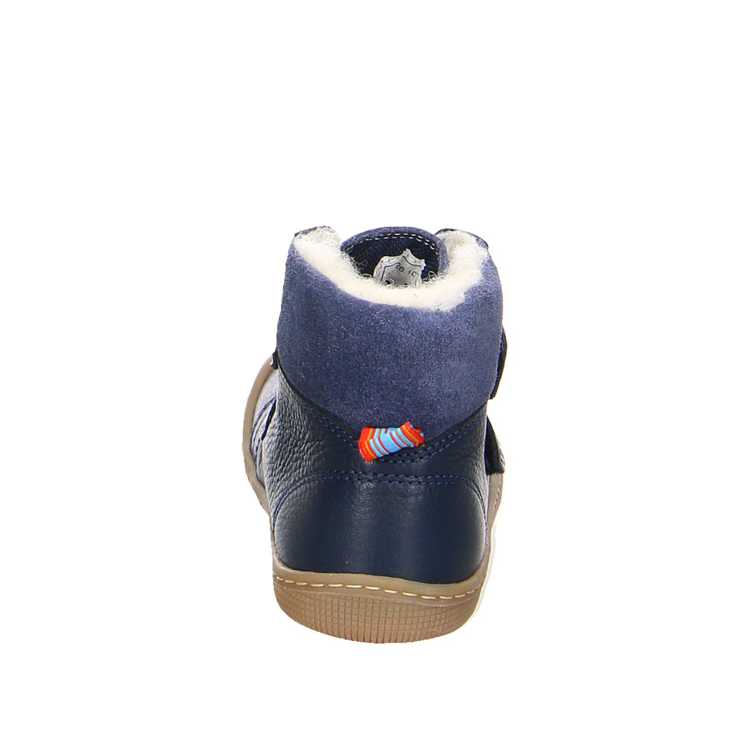 KOEL Koel Bot Desp Velcro Leder Barfuß Junge Winter blau Barfußschuh