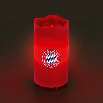 FC Bayern München Stumpenkerze, LED Echtwachskerze