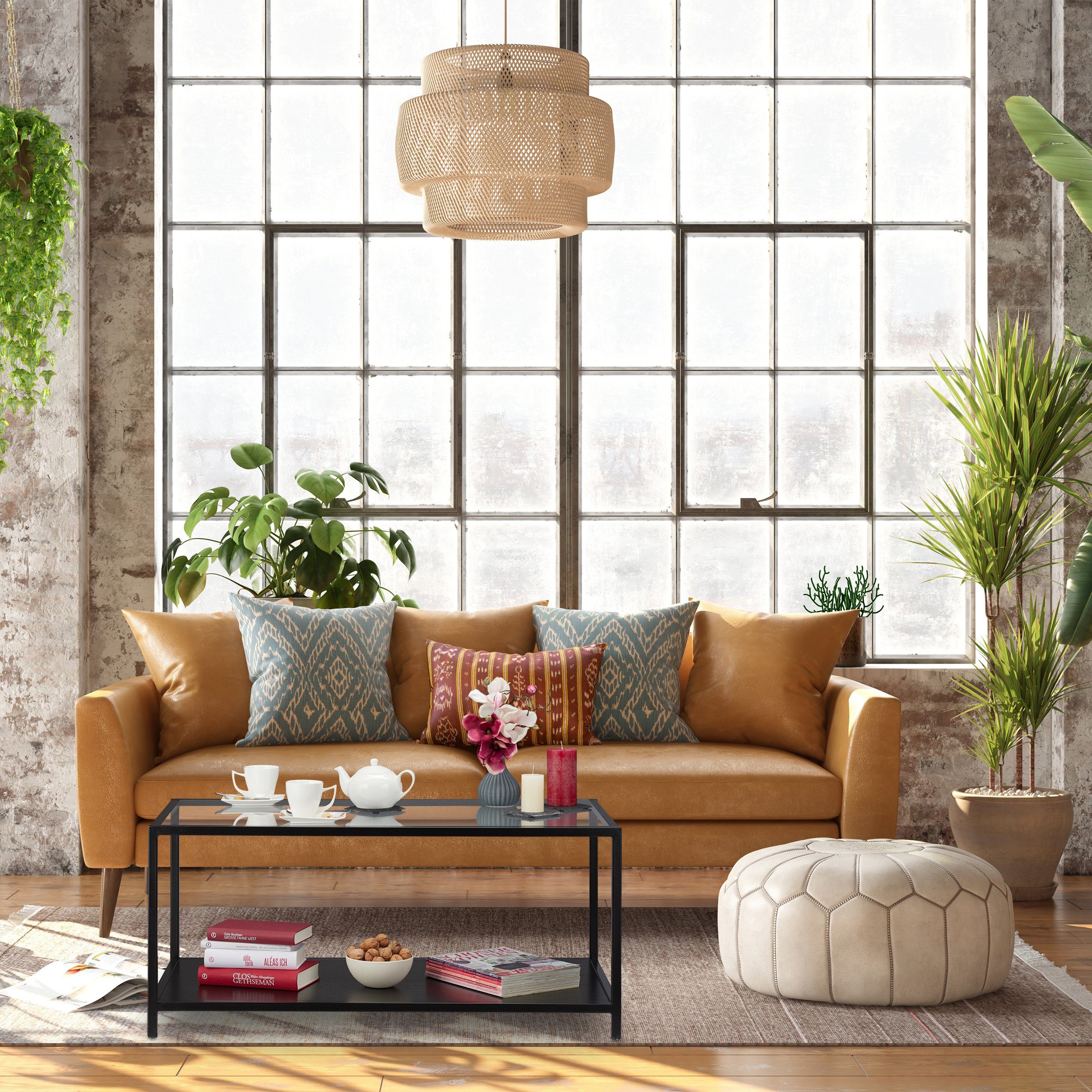 relaxdays Couchtisch mit Glasplatte günstig online kaufen