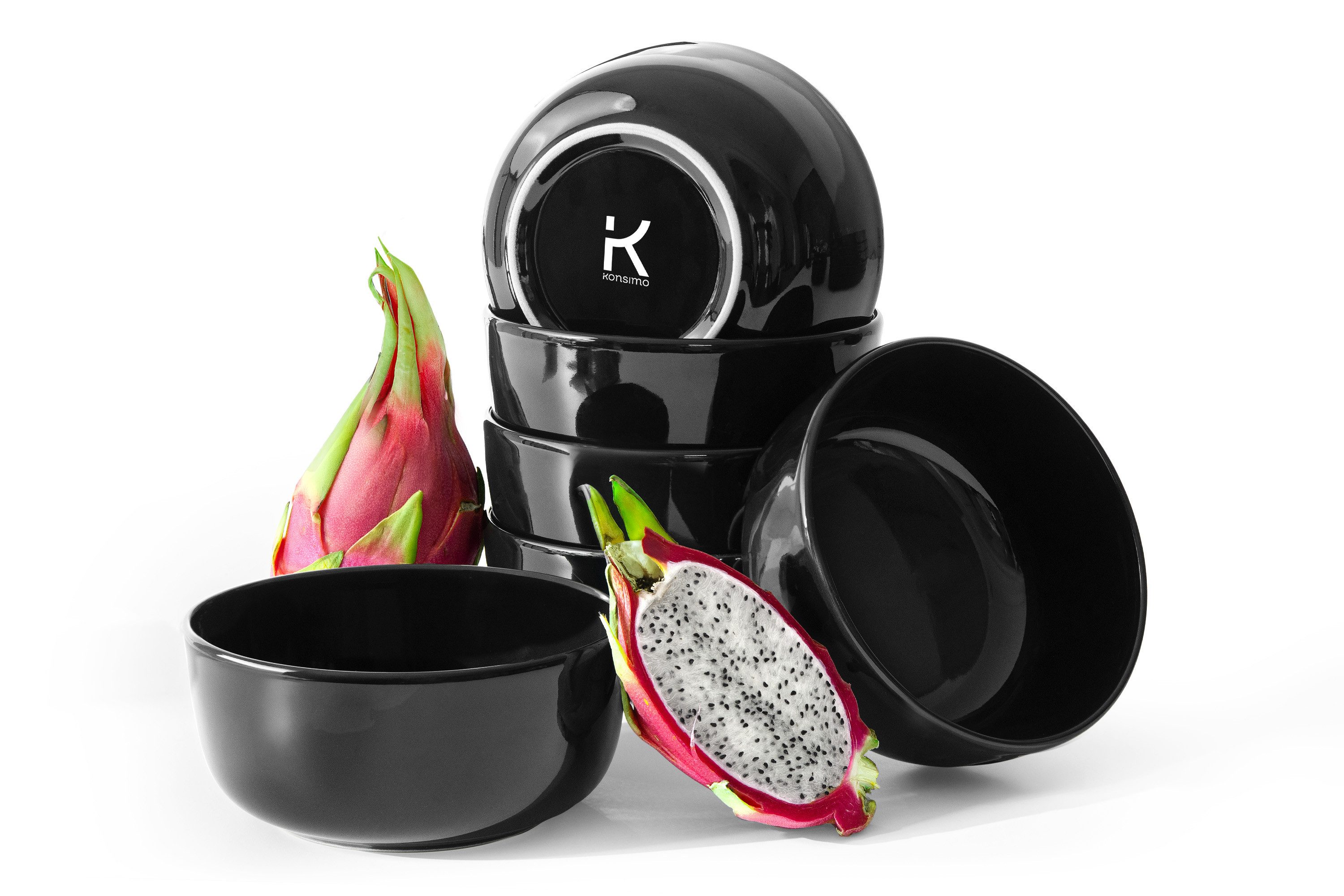 KONSIMO® Müslischale VICTO Schüssel-Set hergestellt in der EU, Steingut, (6-Personen Set, 6-tlg), spülmaschinengeeignet, mikrowellengeeignet, 6x Schale